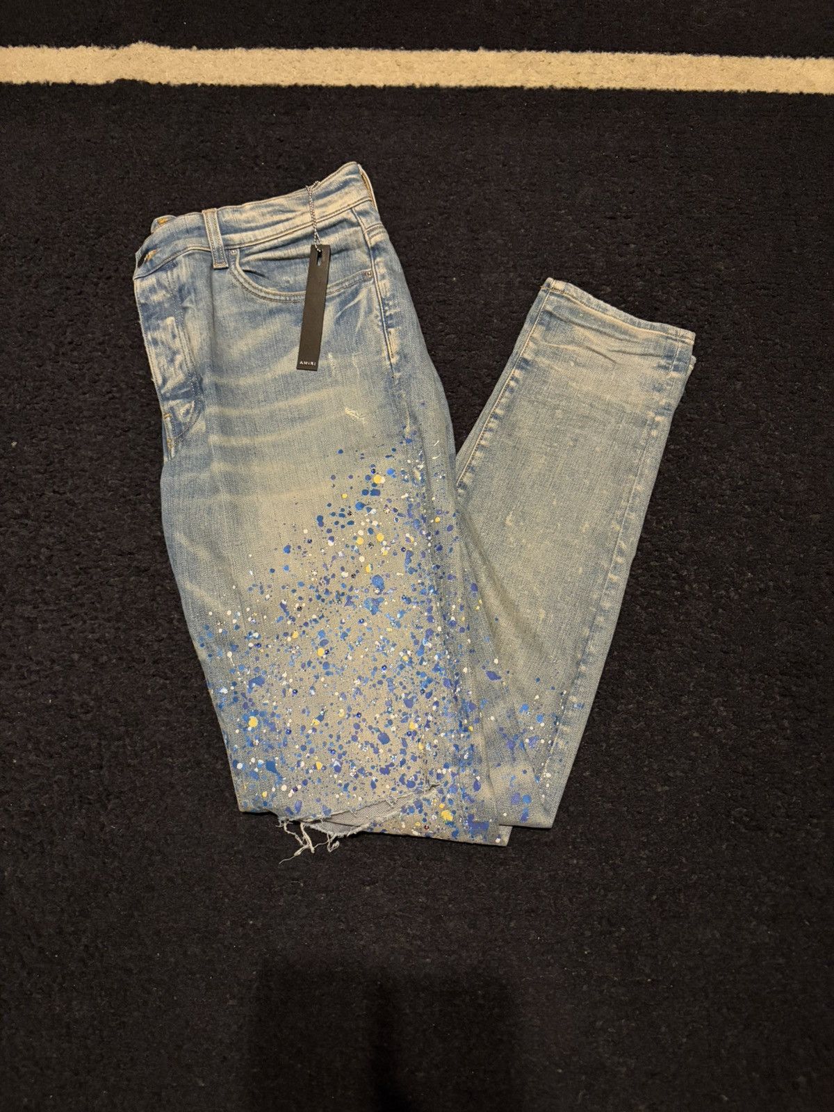 Amiri Amiri Crystal Paiter Jeans Clay Indigo Size US 34 / EU 50 - 1 Thumbnail