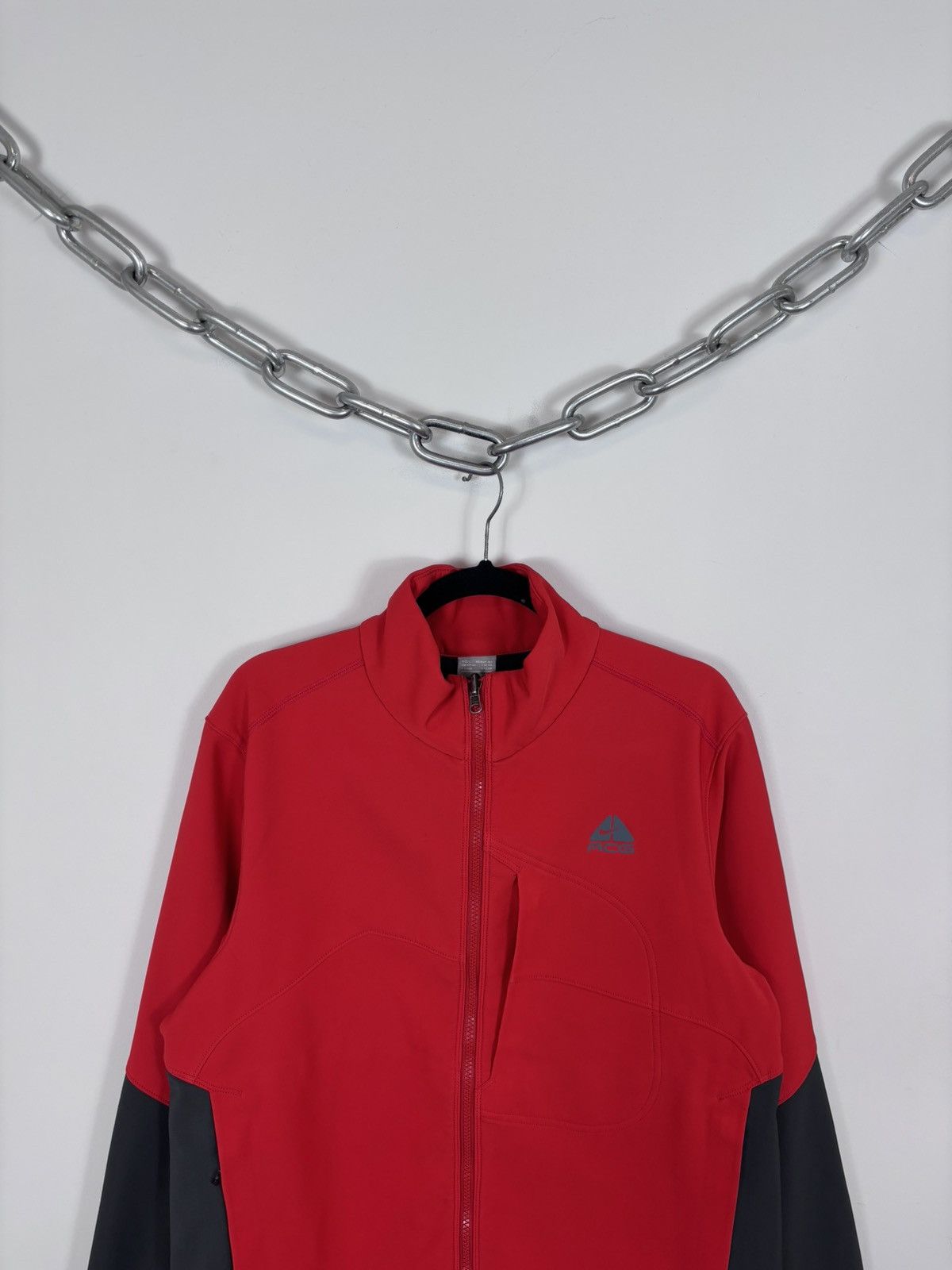 Nike ACG Nike ACG Men’s Soft Shell Jacket Fleece Lined Red/Grey Size US L / EU 52-54 / 3 - 4 Thumbnail