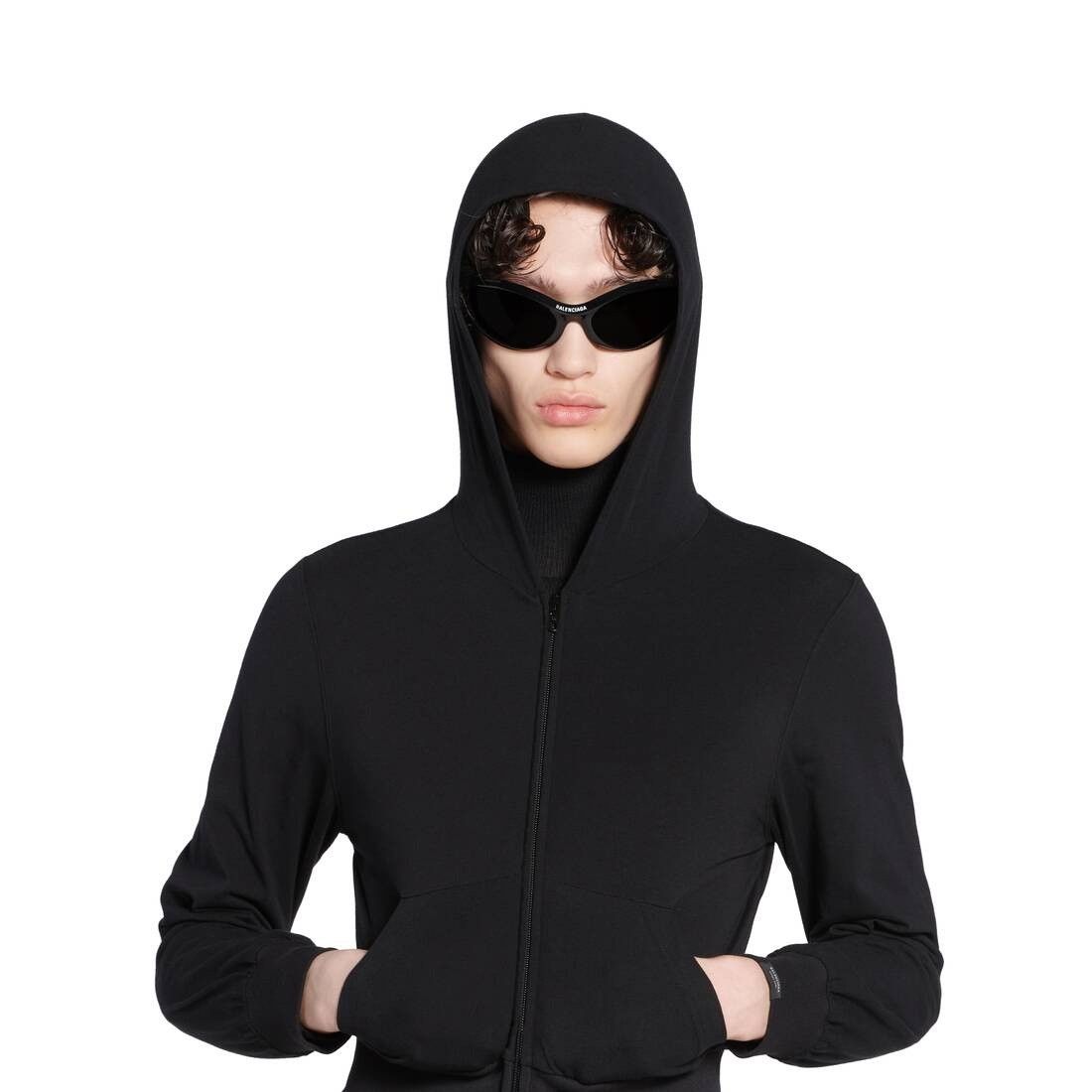 Balenciaga o1mt1gz0125 Zip-Up Hoodie Fitted in Black Size XXL / US 16-18 / IT 52-54 - 5 Thumbnail