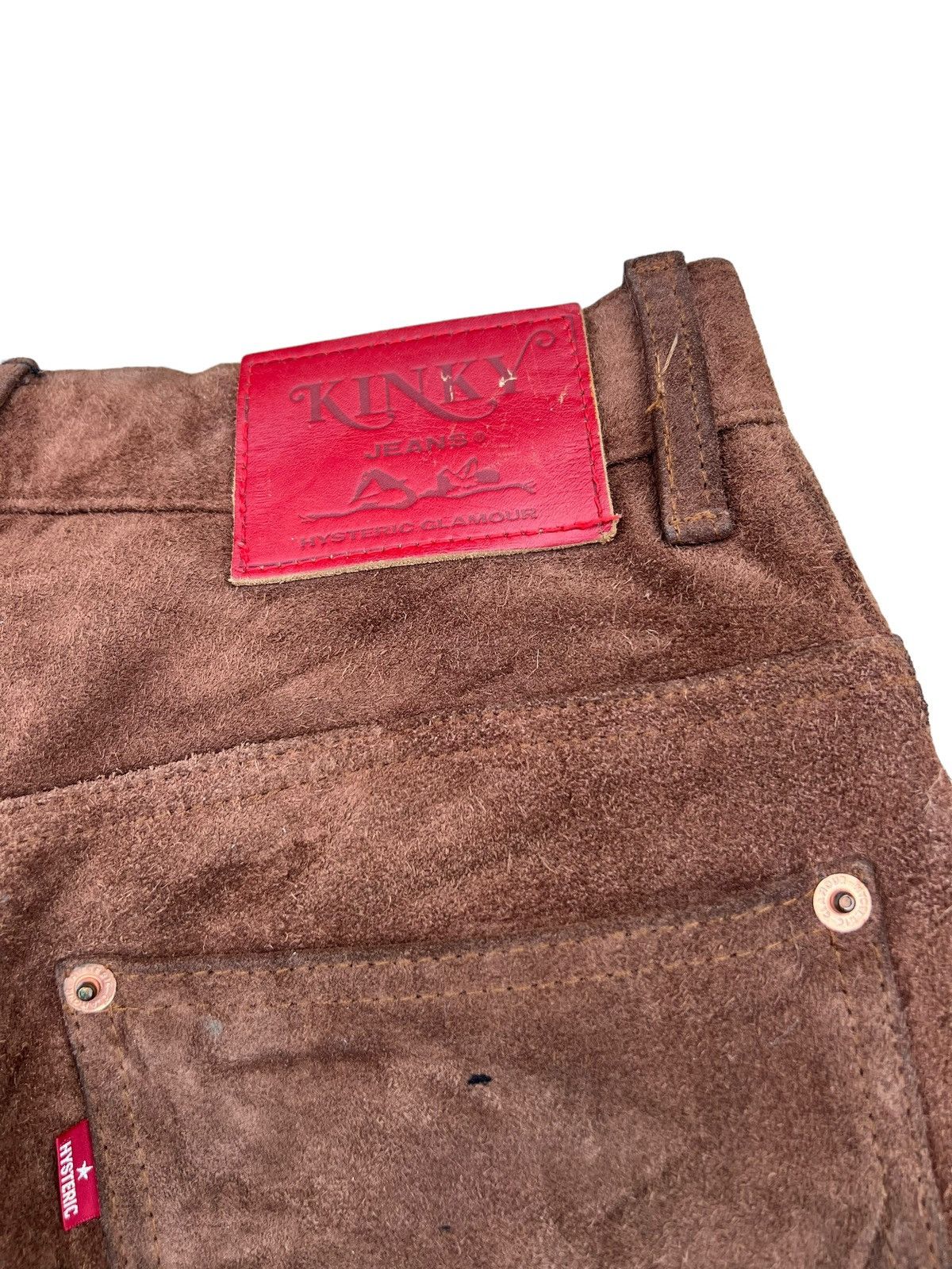 Hysteric Glamour Vintage Hysteric Glamour Kinky Jeans Suede Leather Flare Size US 28 / EU 44 - 19 Thumbnail