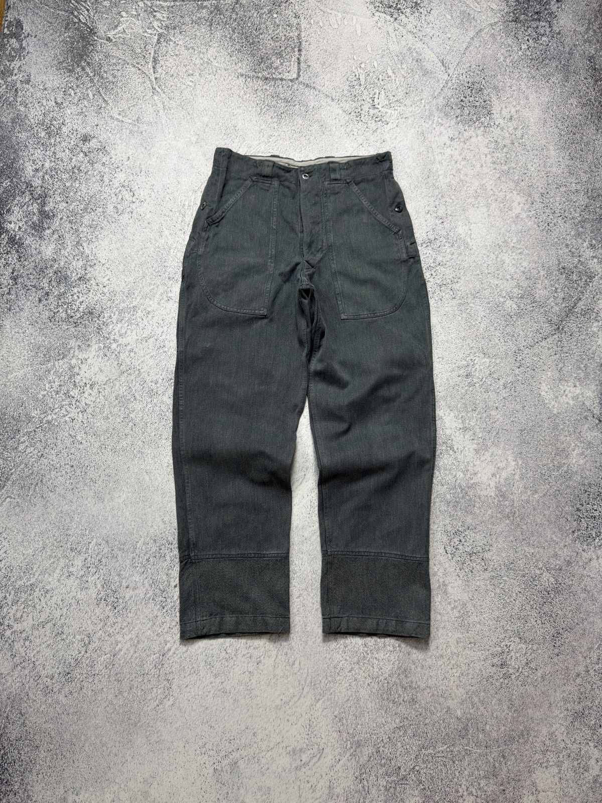 Vintage Vintage Swiss Army Salt & Pepper Denim Work Trousers Pants Size US 34 / EU 50 - 1 Thumbnail