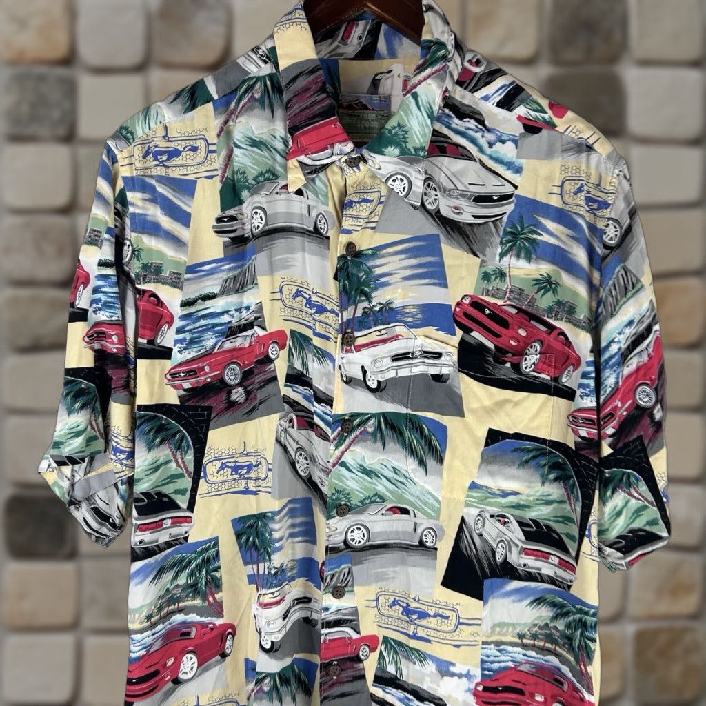 Reyn Spooner VINTAGE Reyn Spooner Shirt Mens XL Diamond Head Ford Mustang Rayon Short Sleeve Tropical Button-Up Collared Casual Cotton? Size US XL / EU 56 / 4 - 1 Thumbnail