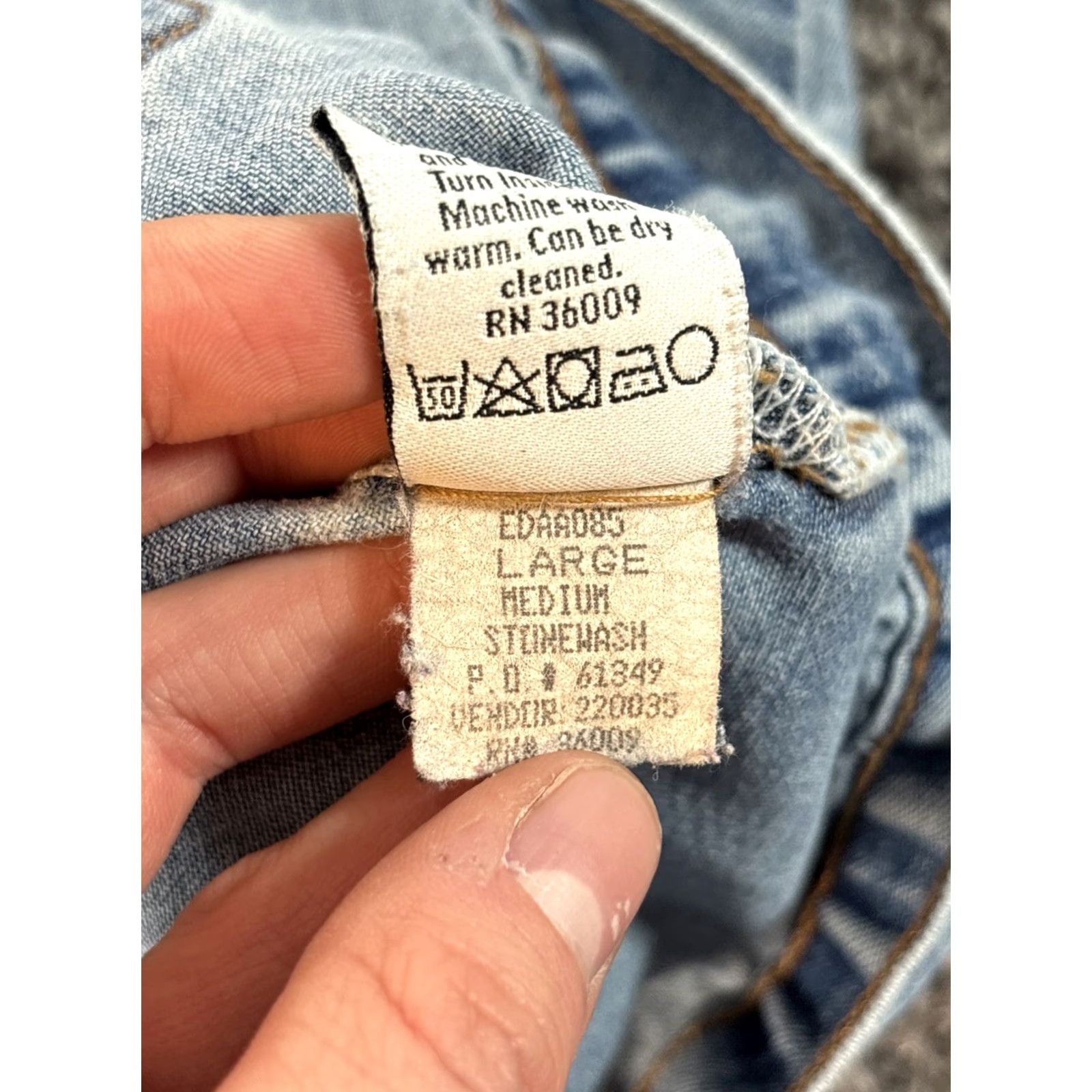 Calvin Klein VINTAGE Calvin Klein Denim Jacket Womens Large Patch Logo Light Wash Distressed Jacket Womens L Blue Logo USA Classic Men/Women? Size L / US 10 / IT 46 - 5 Thumbnail