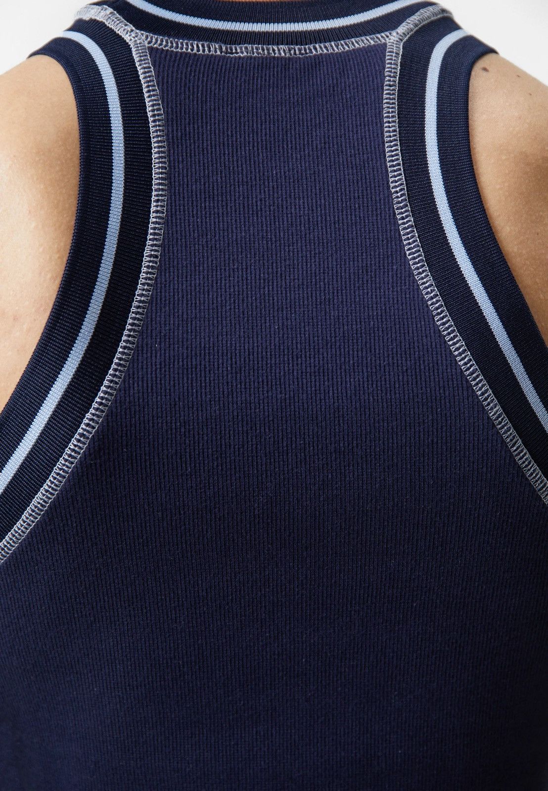 Saul Nash !DS! SS23 Saul Nash Navy Overlock Stitch Tank Top Size US XS / EU 42 / 0 - 6 Thumbnail