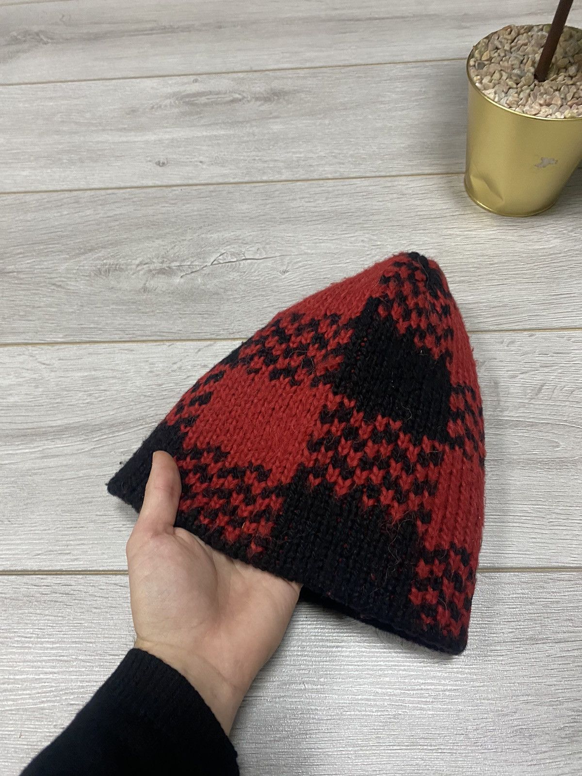Hedi Slimane × Saint Laurent Paris Saint Laurent aw2013 RARE wool Angora check hat Size ONE SIZE - 6 Thumbnail