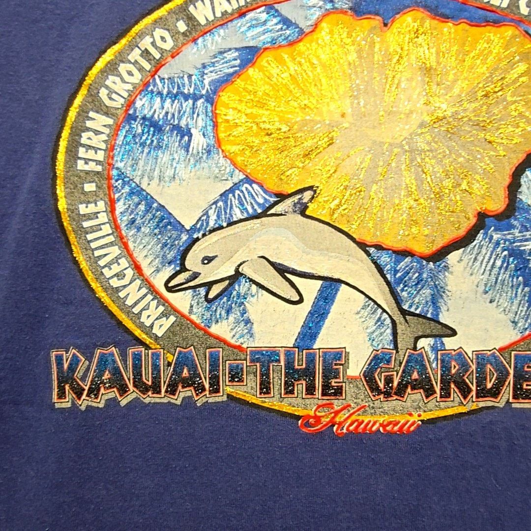 Fruit Of The Loom Kauai Hawaii The Garden Isle Tee Dolphin Blue 2X Shirt Size US XXL / EU 58 / 5 - 4 Thumbnail