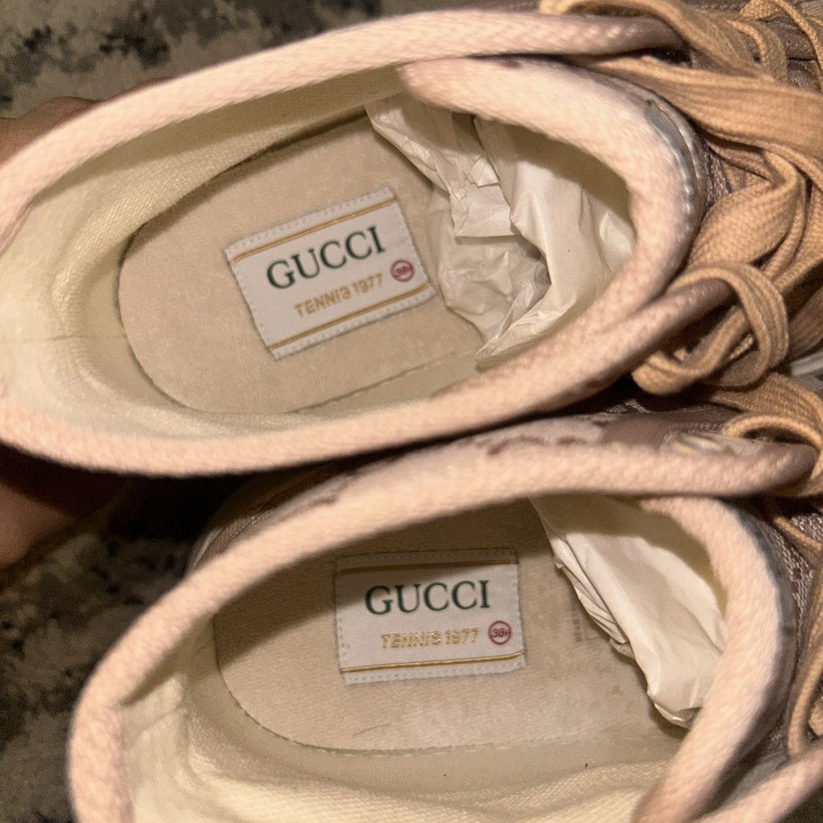 Gucci Gucci GG High Top Sneaker Rose size 38.5 Size US 8.5 / IT 38.5 - 5 Thumbnail