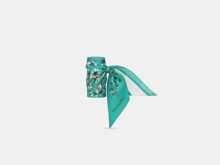 Dior o1w1db10424 Size: OS D-Floral Mitzah Scarf in Green Size ONE SIZE - 1 Thumbnail