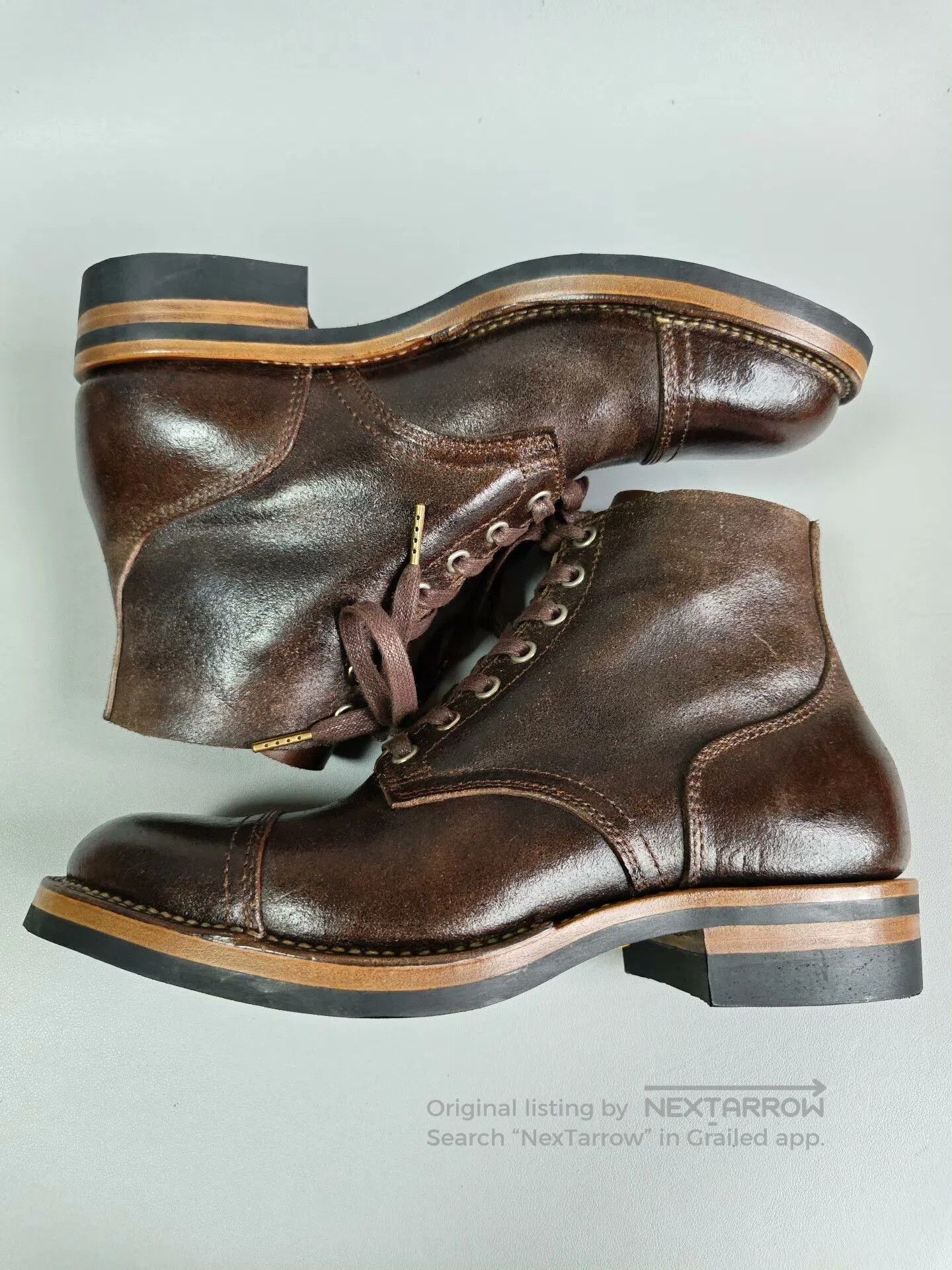 Left Hand Master Zuo Handmade Work Boots. Size US 7 / EU 40 - 5 Thumbnail