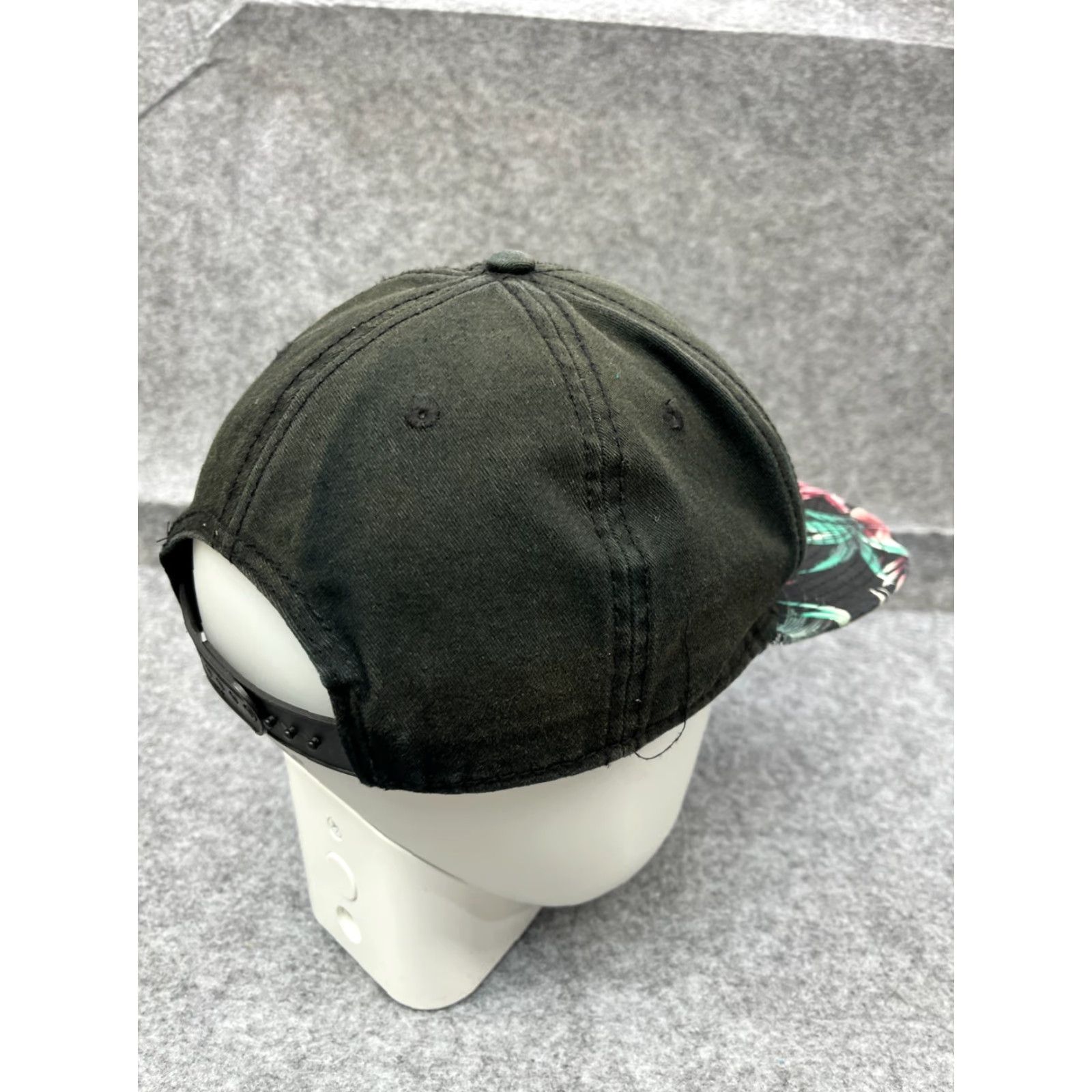 Vintage OTTO Snapback Hat Cap Adjustable One Size Black Floral Cotton Spandex Hawaiian Men's Size ONE SIZE - 7 Thumbnail