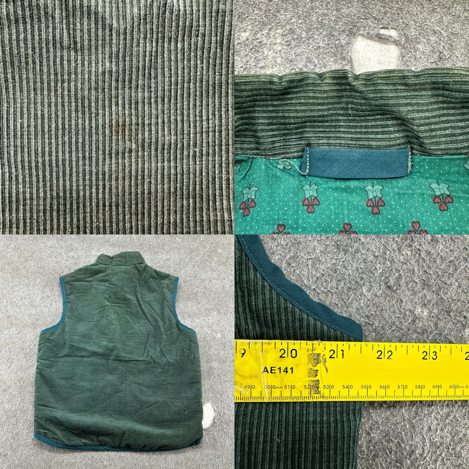 Vintage VINTAGE Corduroy Vest Mens M Western Green Full Zip Lined 70s Cotton Vest 42 Chest Size US M / EU 48-50 / 2 - 8 Thumbnail