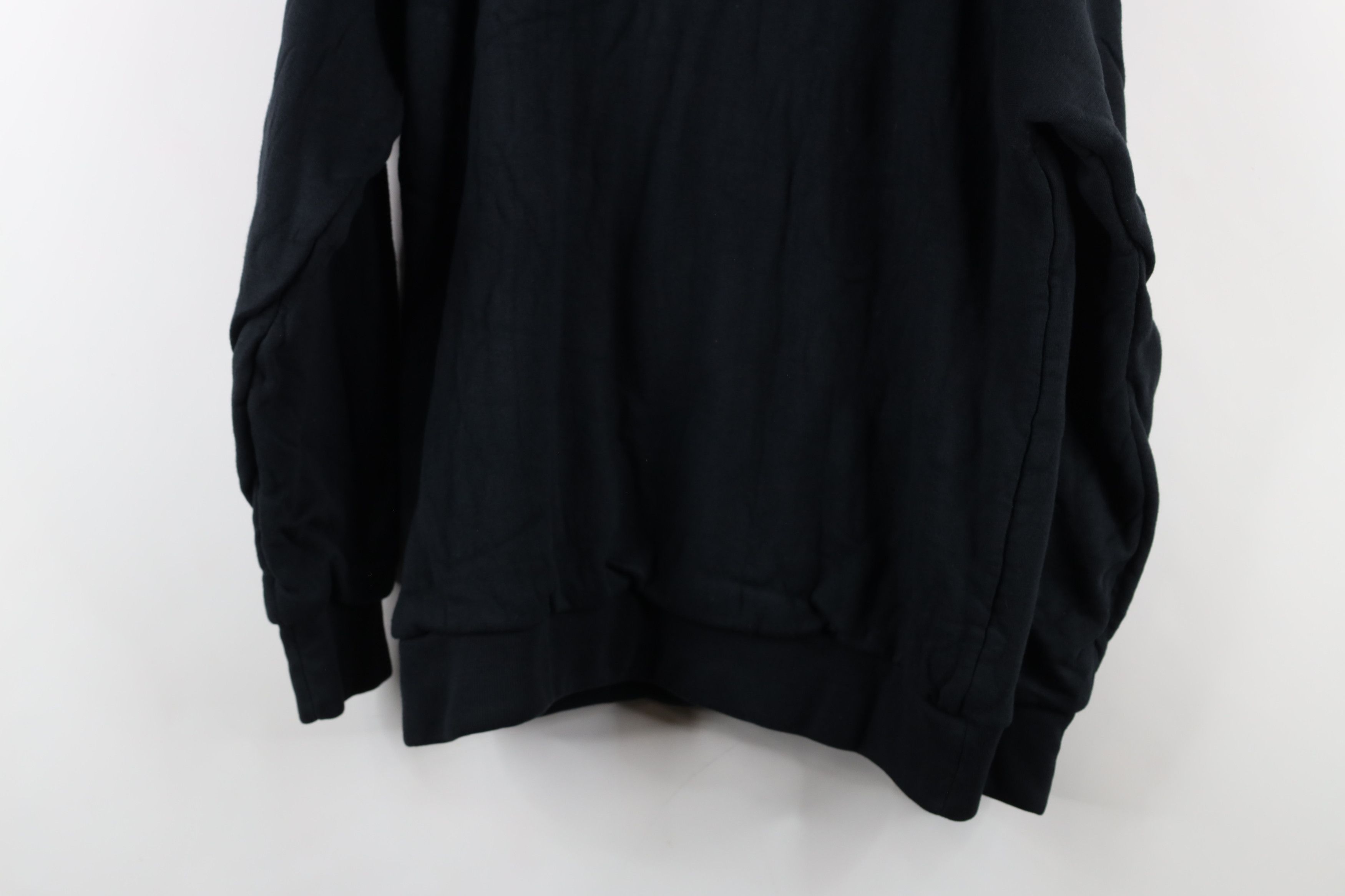 Vintage Vintage 80s 90s Streetwear Lined Blank Zip Hoodie Black Size US L / EU 52-54 / 3 - 13 Thumbnail