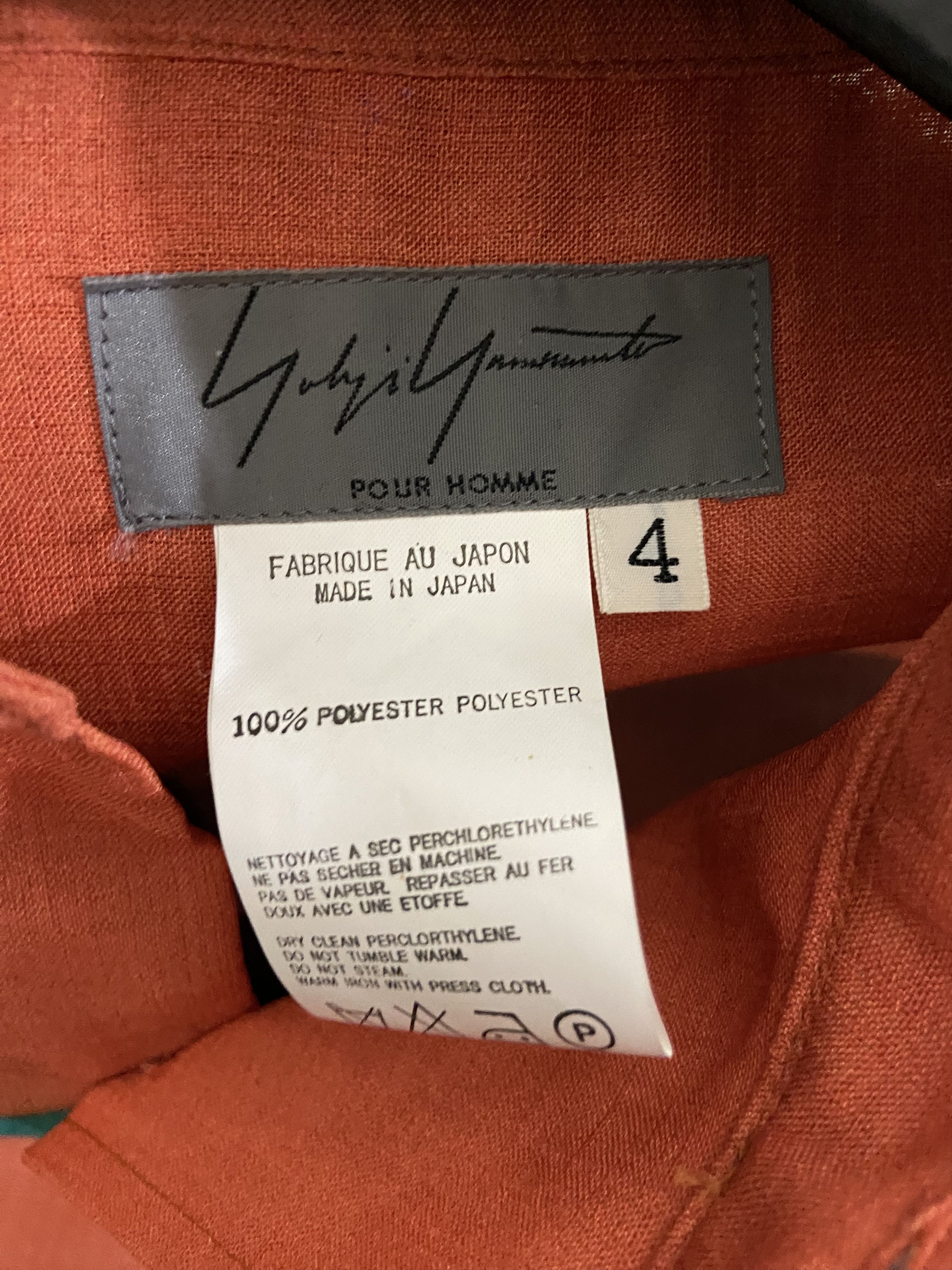 Yohji Yamamoto Yohji Yamamoto 02ss Actress Orange shirt Size US L / EU 52-54 / 3 - 3 Thumbnail