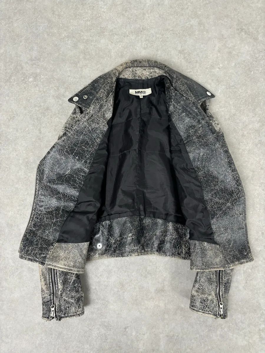 Maison Margiela AW2016 Margiela MM6 crack-effect leather biker jacket. Size S / US 4 / IT 40 - 7 Thumbnail