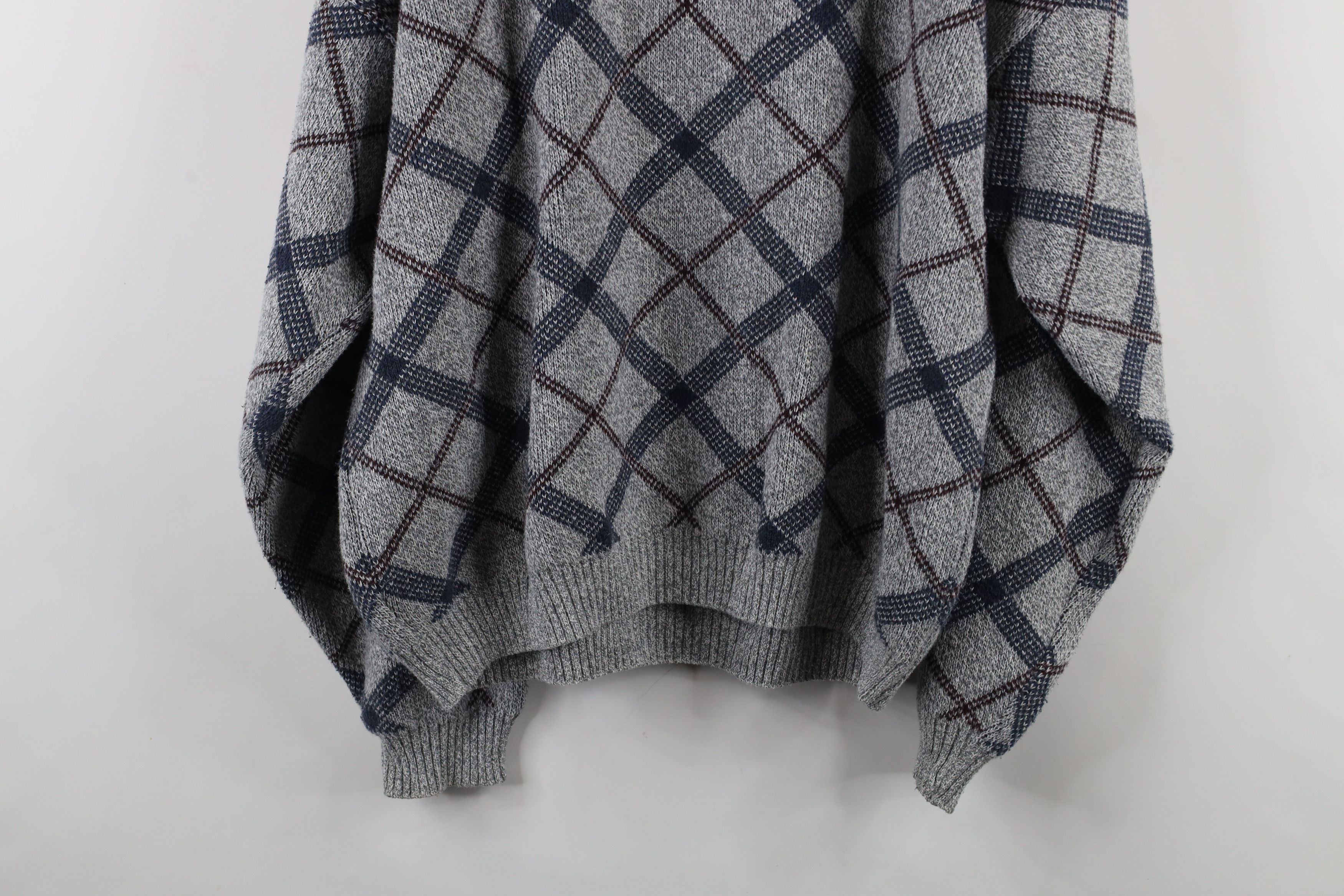 Vintage Vintage 90s Streetwear Cotton Cross Hatch Knit Sweater USA Size US XL / EU 56 / 4 - 10 Thumbnail