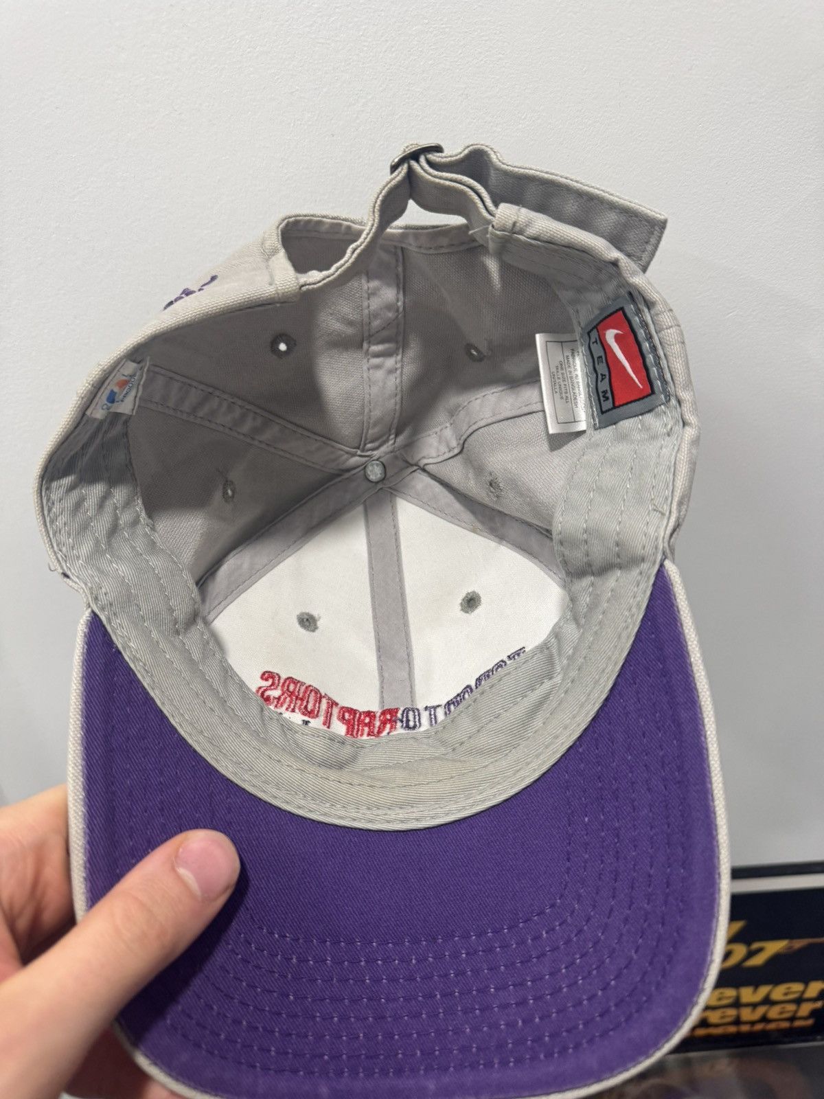 NBA Vintage Nike Mini Swoosh Toronto Raptors hat 90's Size ONE SIZE - 5 Thumbnail