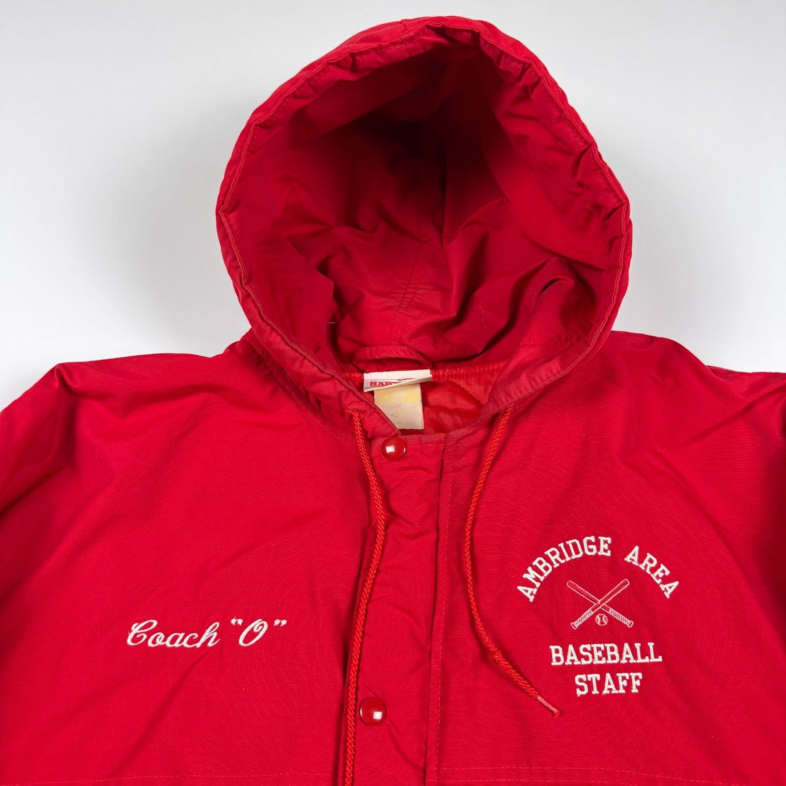 Vintage Vtg 90s Baseball Jacket XL Red USA Made Hartwell Ambridge Size US XL / EU 56 / 4 - 3 Thumbnail