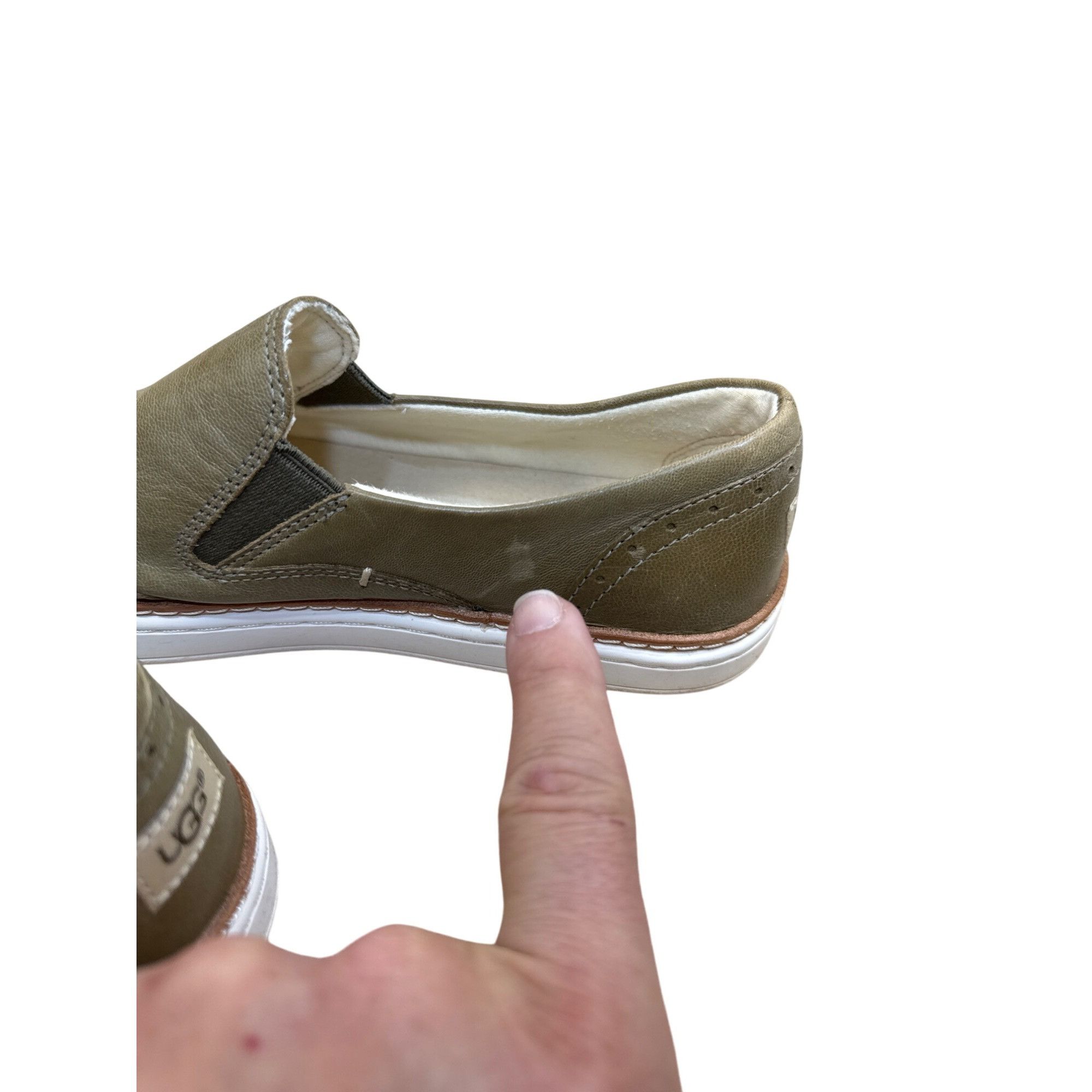 Ugg Ugg Womens Green Leather Slip-On Loafers Shoes Size 8 SKU813 Size US 8 / IT 38 - 6 Thumbnail