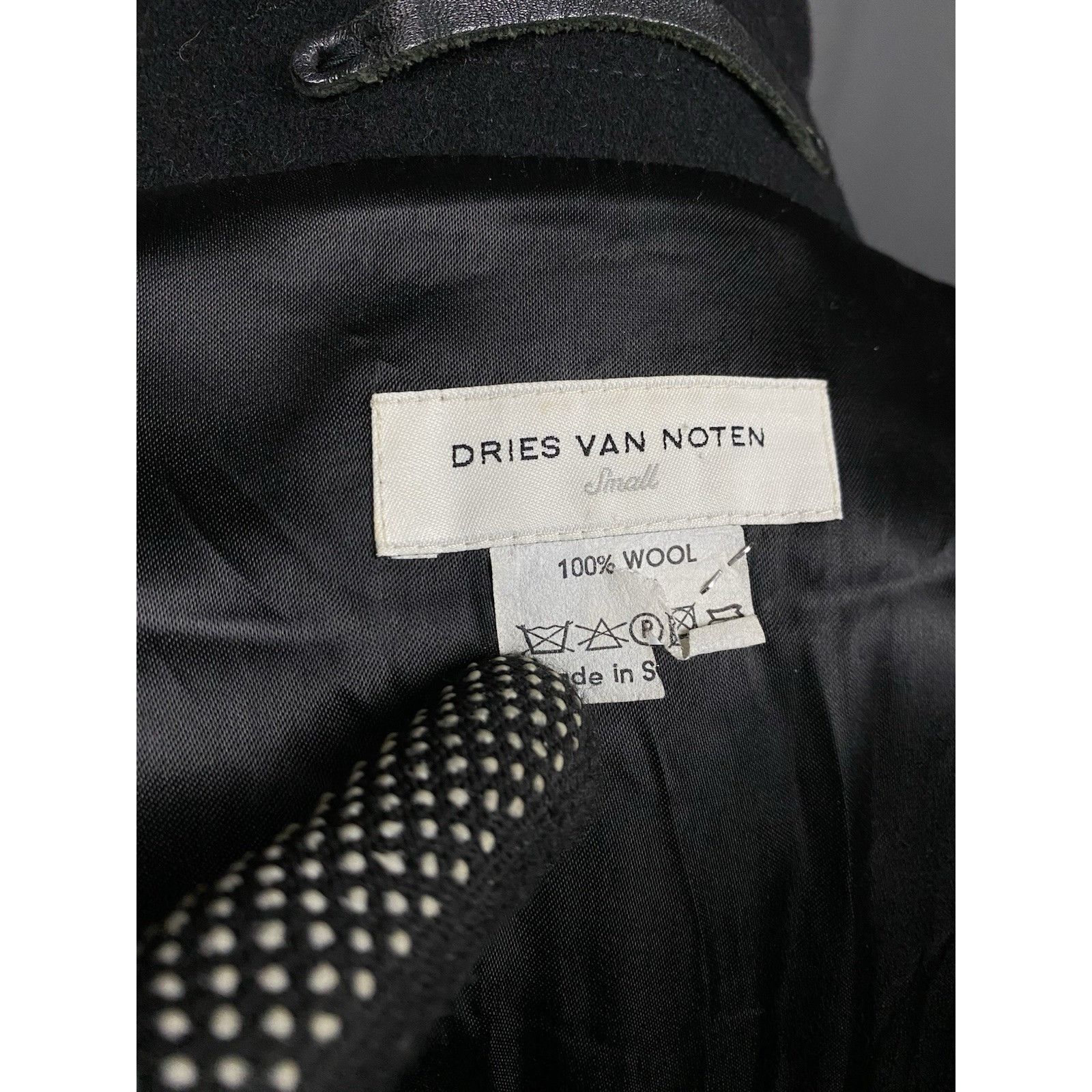 Dries Van Noten Dries Van Noten Women's Black Wool Double Breasted Pea Coat Size S / US 4 / IT 40 - 9 Thumbnail