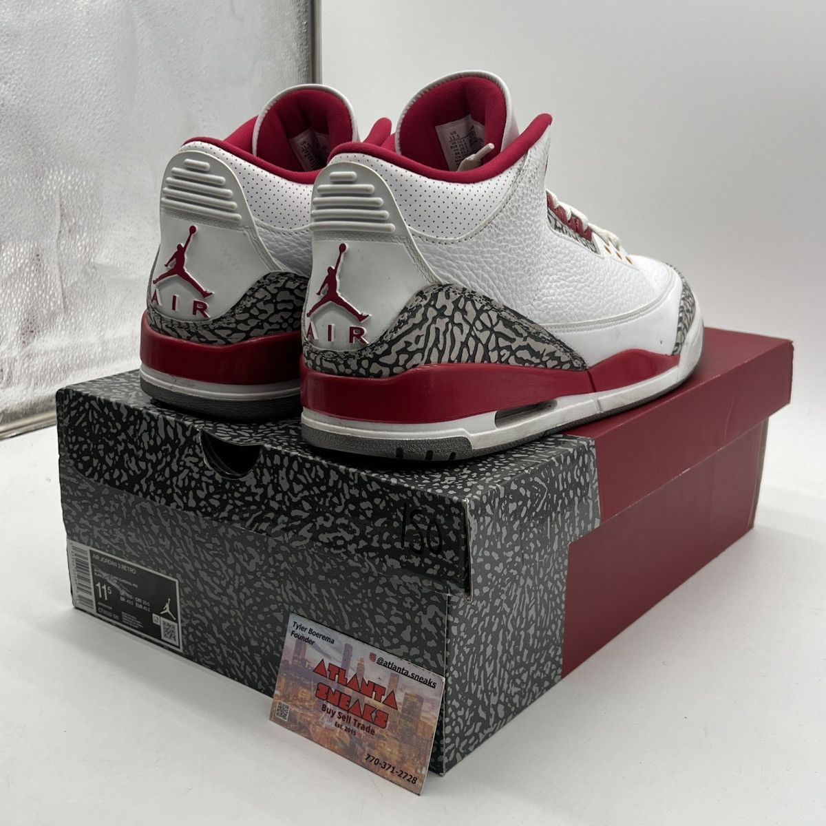 Jordan Brand Air Jordan 3 cardinal red Size US 11.5 / EU 44-45 - 5 Thumbnail