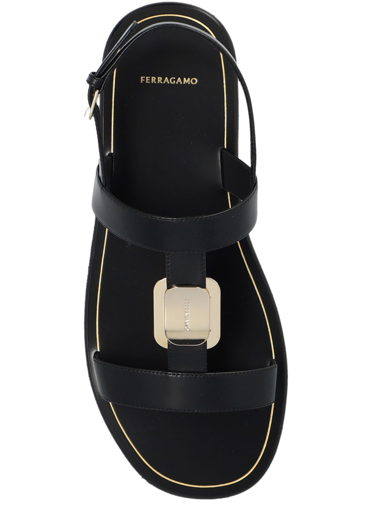 Salvatore Ferragamo o1s1rm0924 Vida Sandals in Black Size US 9.5 / IT 39.5 - 4 Thumbnail