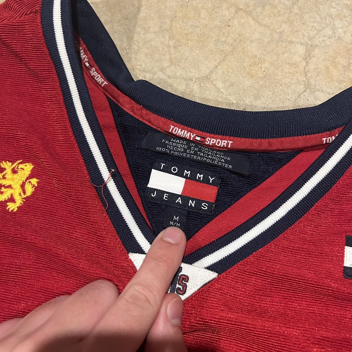 Tommy Hilfiger × Vintage Crazy Vintage 90s Tommy Jeans Sport Basketball Jersey Rare Size US M / EU 48-50 / 2 - 6 Thumbnail