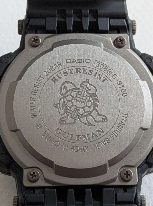 G Shock Casio G-Shock G-9100-1JF Gulfman Rust Resistant Solar Watch Size ONE SIZE - 4 Thumbnail
