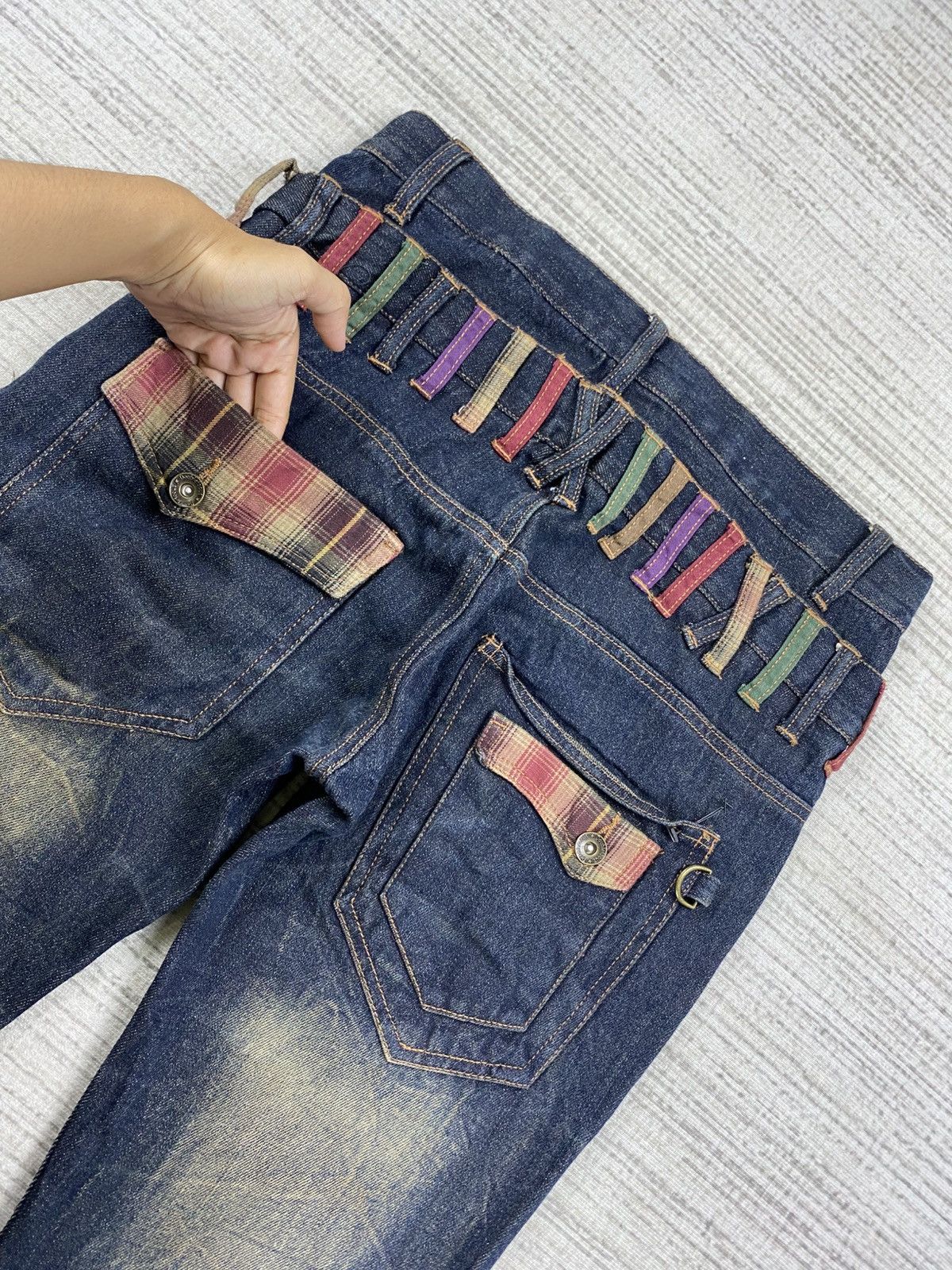 Hysteric Glamour Vintage Double Focus Double Waist Mud Wash Punk Denim Pants Size US 30 / EU 46 - 12 Thumbnail