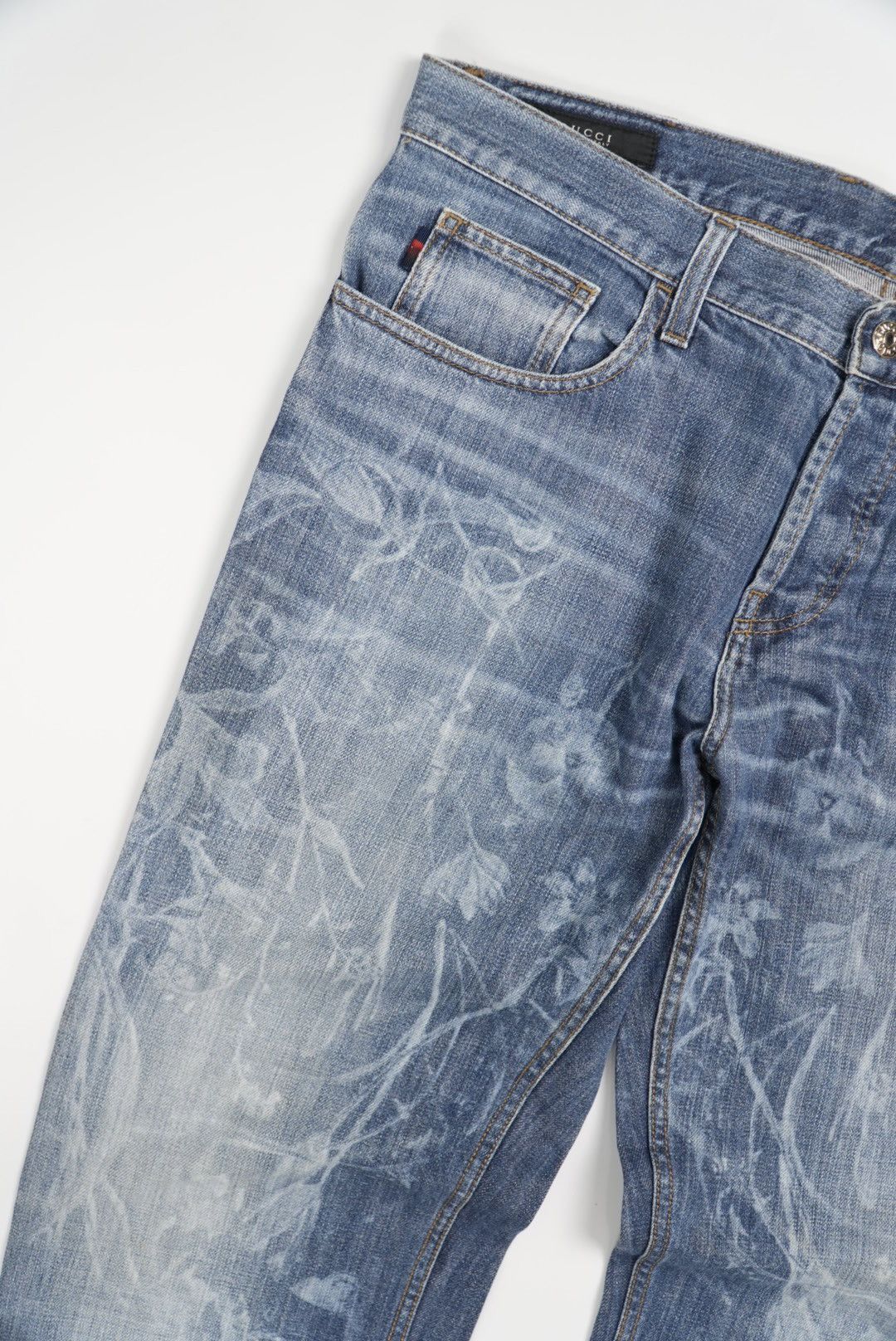 Gucci Gucci Floral Print Denim Pants Size US 36 / EU 52 - 3 Thumbnail