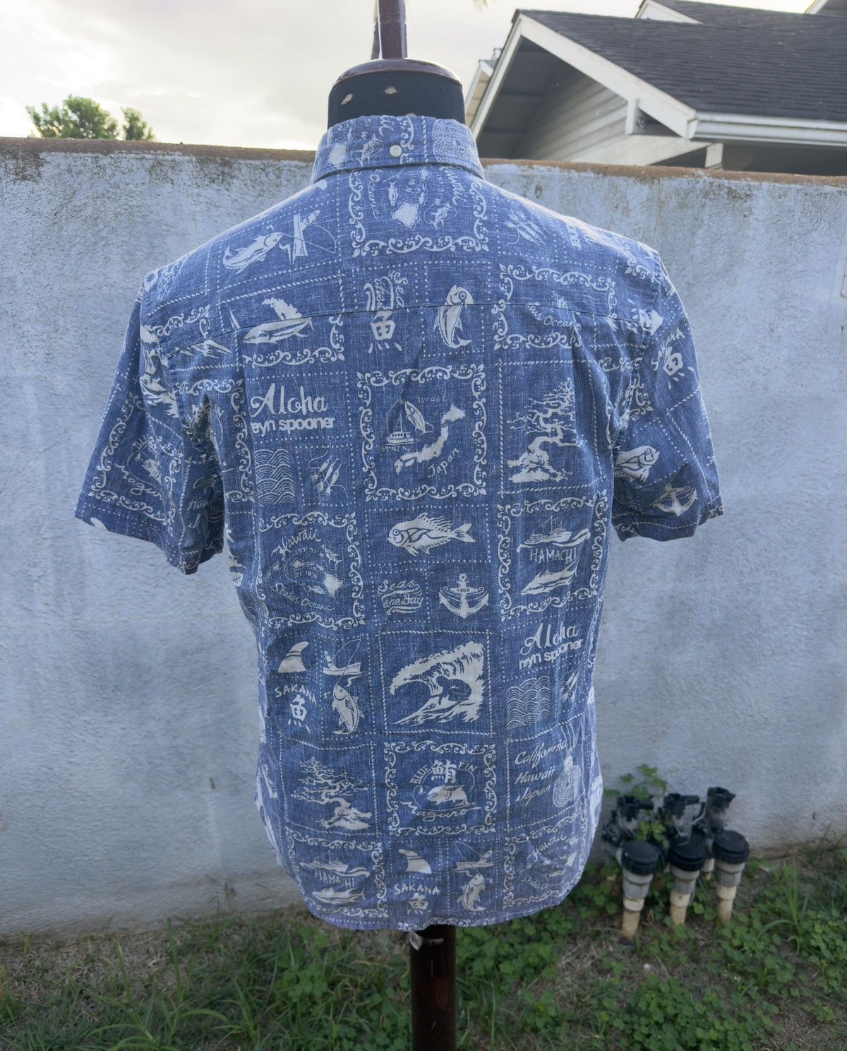 Reyn Spooner PreOwned Reyn Spooner Tailored Fit Hawaiian Blue Men's M Size US M / EU 48-50 / 2 - 2 Thumbnail