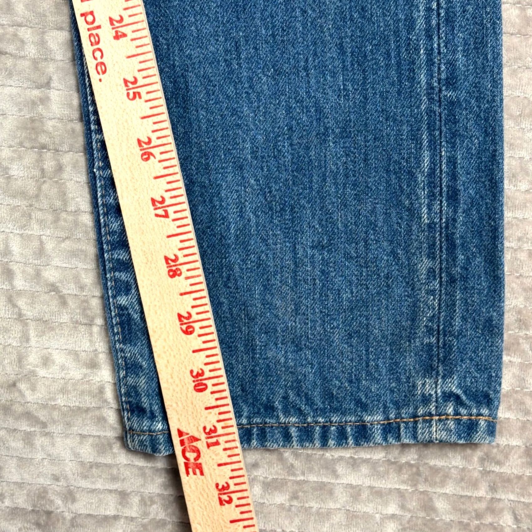 Levi's Levi's 505 Regular Fit Selvedge Denim Jeans Medium Wash W27 Mens Regular Jeans Size US 27 - 4 Thumbnail