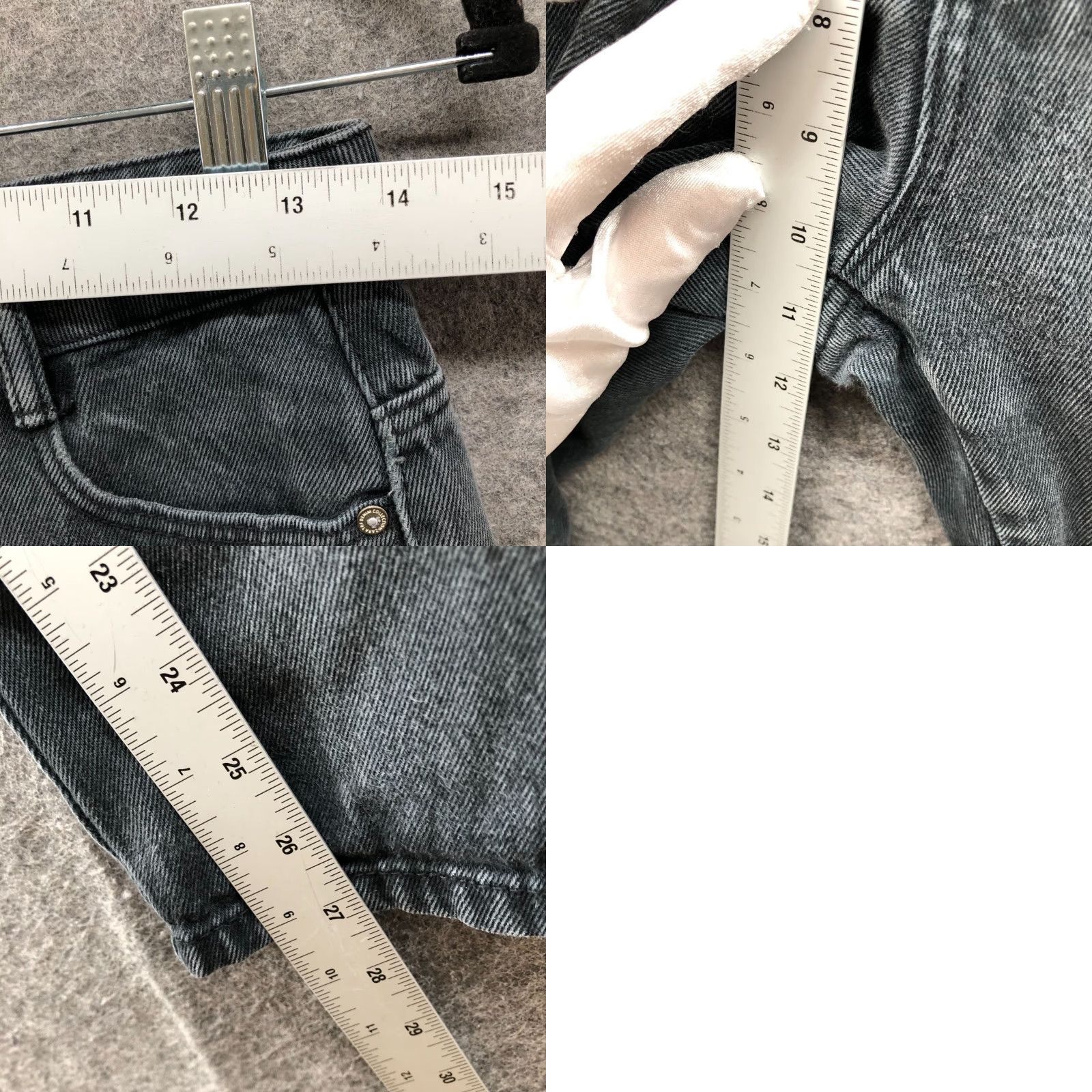 Zara Zara High Rise Mom Jeans Womens 2 Washed Black Tapered Jeans 5-Pocket Design Denim Cotton 27 in Inseam Womens Size 26" / US 2 / IT 38 - 8 Thumbnail