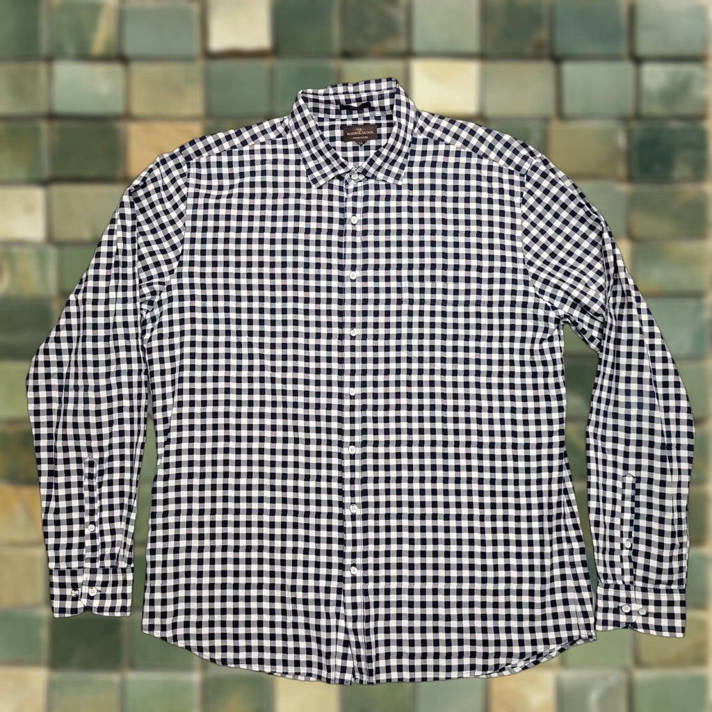 Rodd & Gunn Rodd & Gunn Shirt Mens 2XL Blue White Gingham Check Cotton Casual Sports Fit Shirt Size US XXL / EU 58 / 5 - 1 Thumbnail