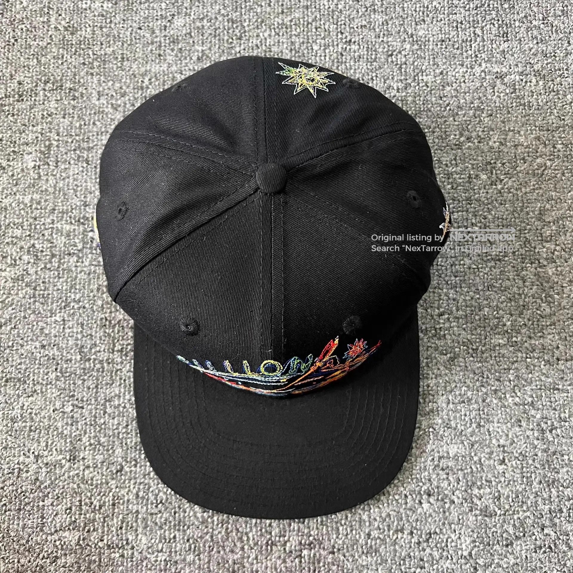 Bbc Diamond & Dollar Single-Line Brim Baseball Cap Q7 in Black, Men's — image 3 of 6