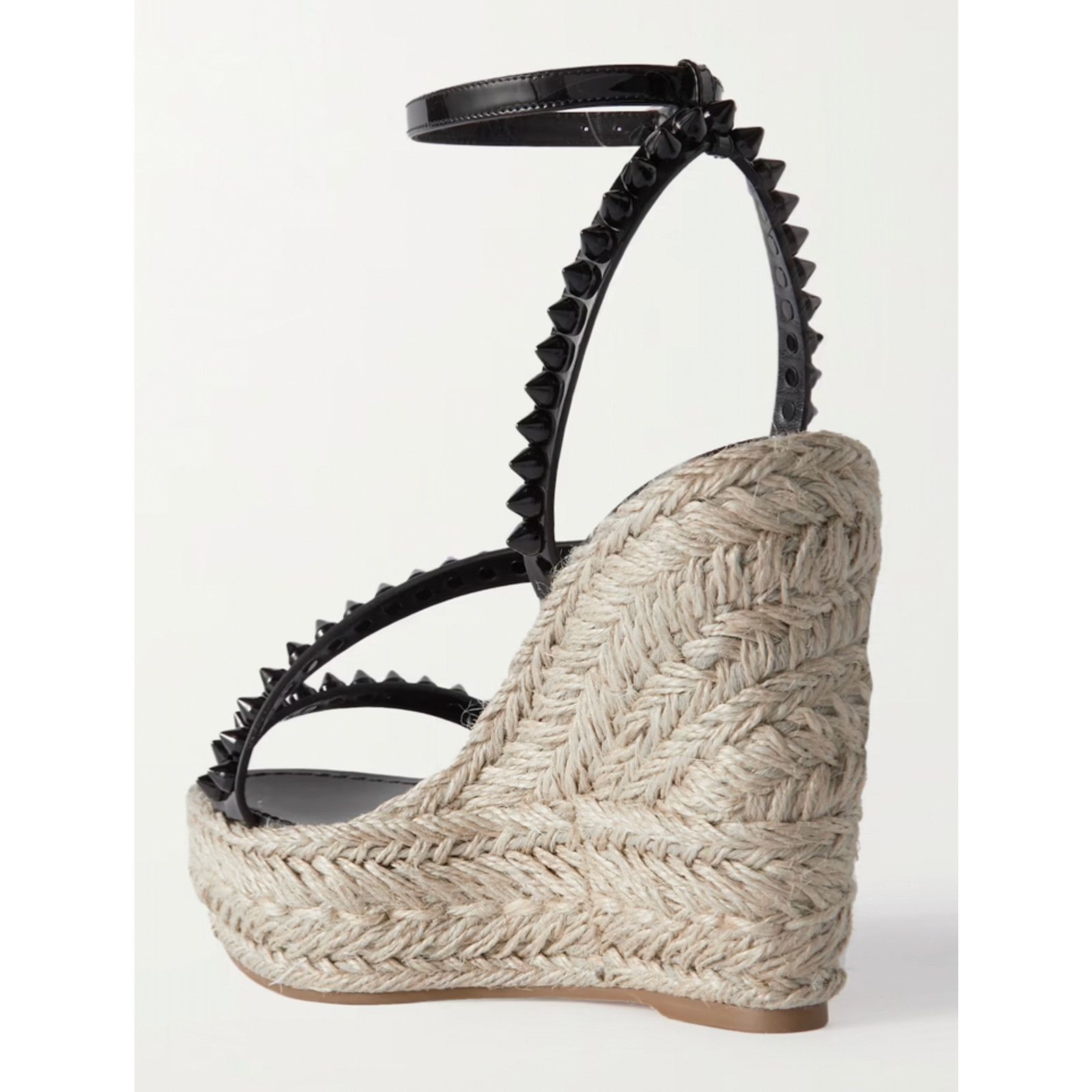 Christian Louboutin Mafaldina Zeppa 120 Black Platform Wedge Sandal Heel Pump 38 Size US 8 / IT 38 - 8 Thumbnail