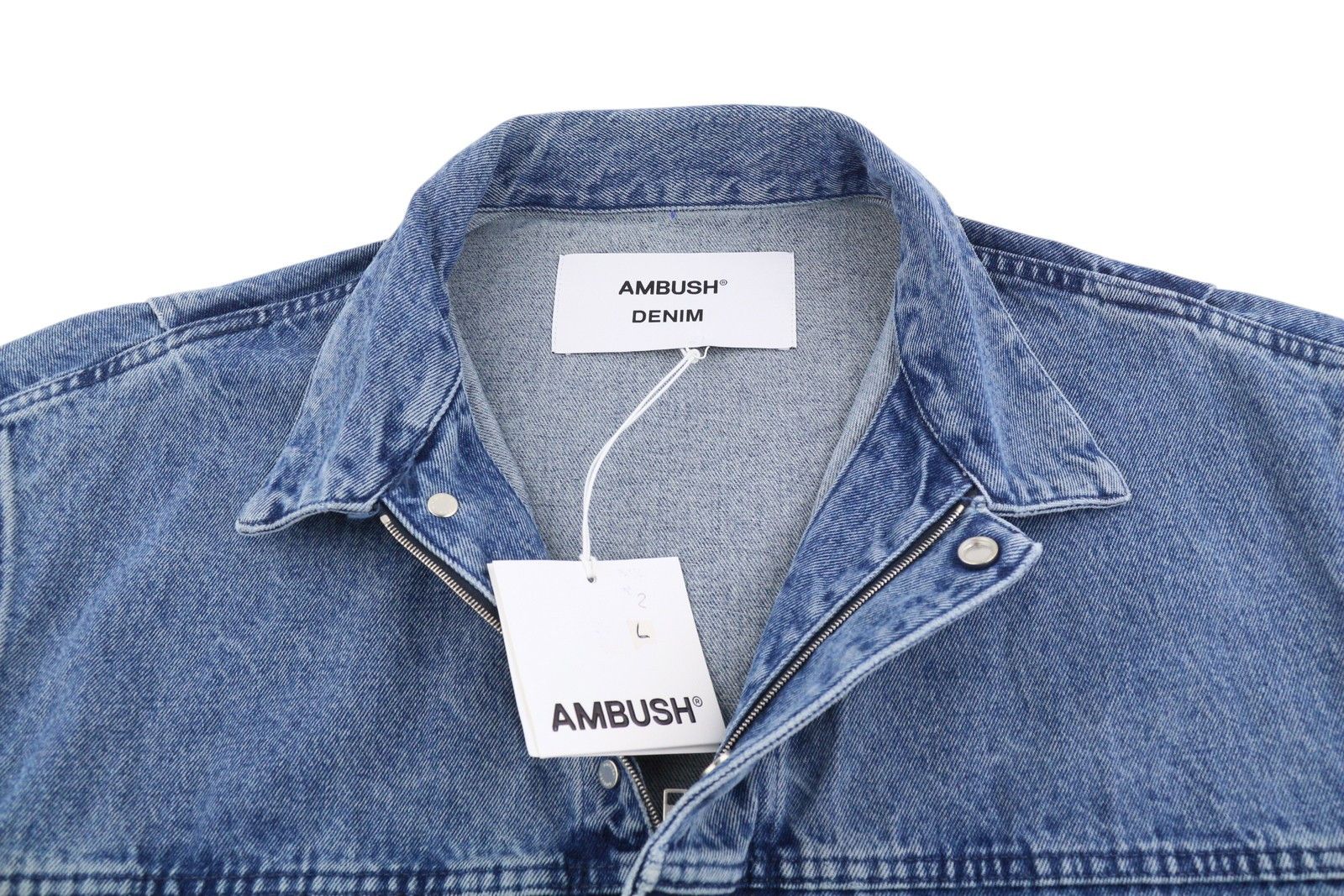 Ambush Design L Denim Blue Faded Patch Pockets Zipper Oversized 86578 Size US L / EU 52-54 / 3 - 4 Thumbnail
