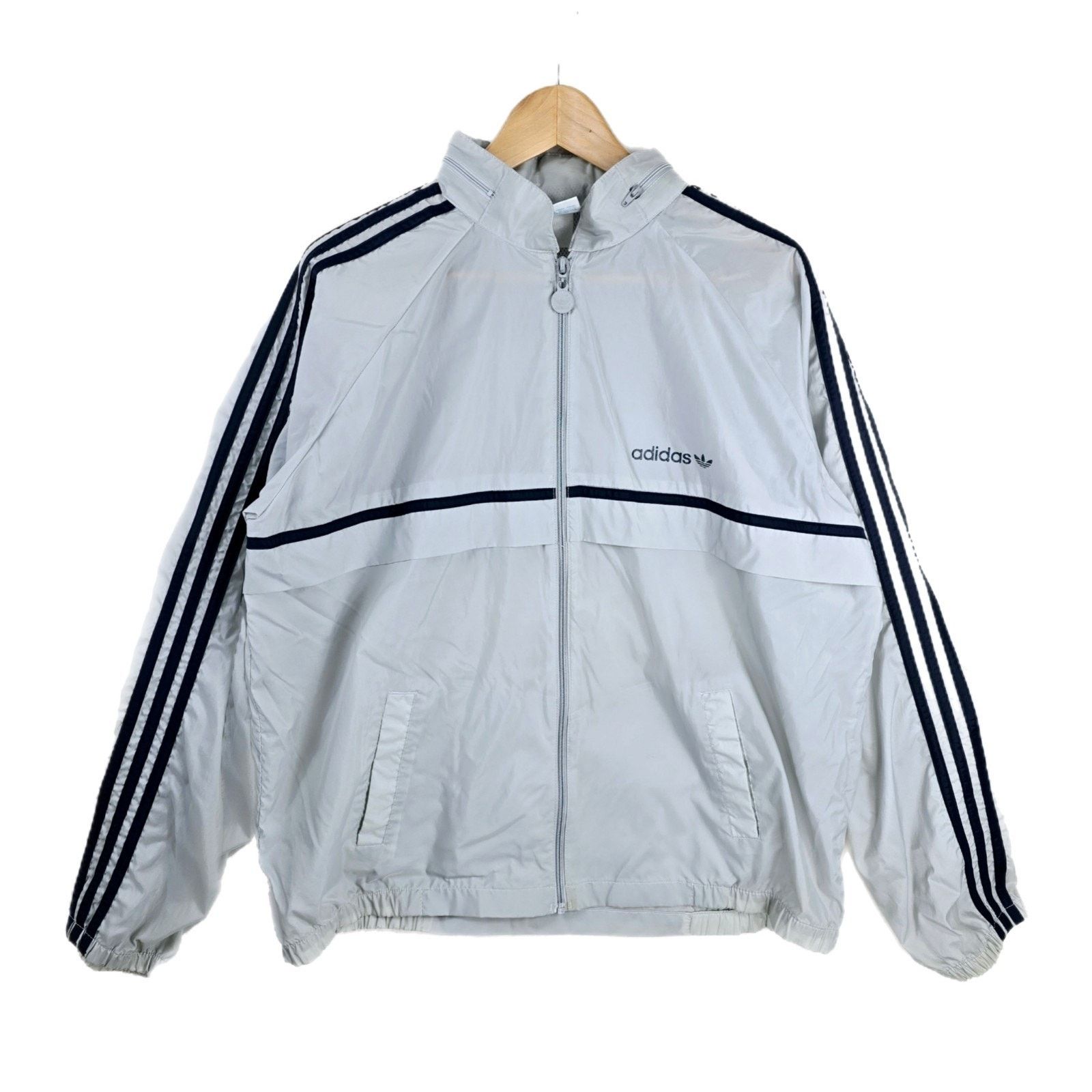 Adidas Vintage 80s Adidas Full Zip Windbreaker Mens Jacket Large Size US L / EU 52-54 / 3 - 1 Thumbnail