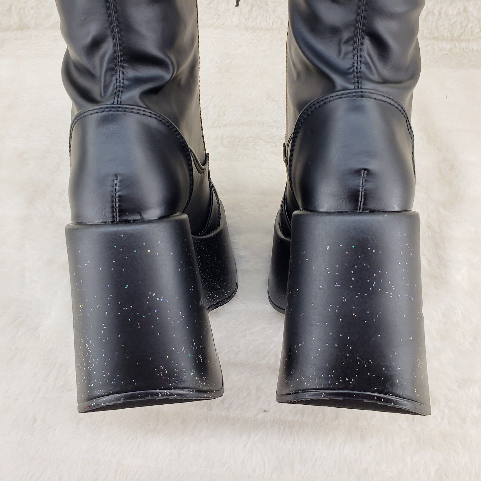 Other Dynamite 300 Platform 5" Star Heel Stretch Goth Punk Thigh B Size US 6 / IT 36 - 6 Thumbnail