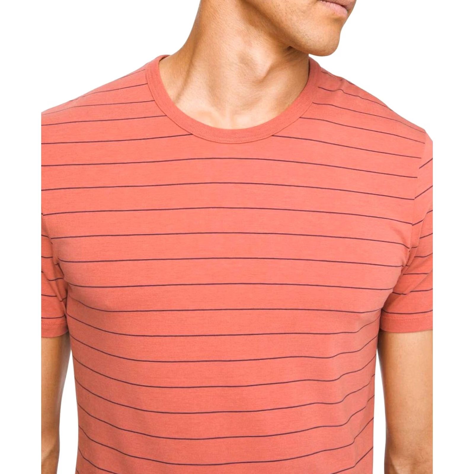Lululemon Lululemon Shirt Mens M Orange Year Basic Tee Sharp Stripe Copper Clay Size US M / EU 48-50 / 2 - 2 Thumbnail