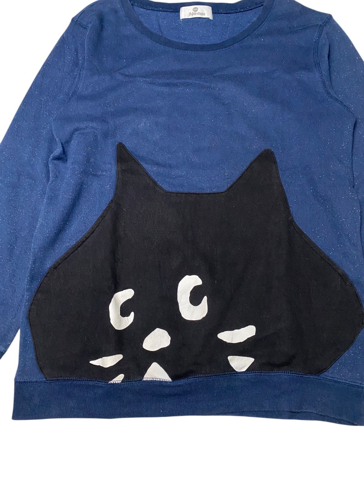Ne-Net 2000's Ne net Cat Glittery Sweatshirt Size US M / EU 48-50 / 2 - 2 Thumbnail
