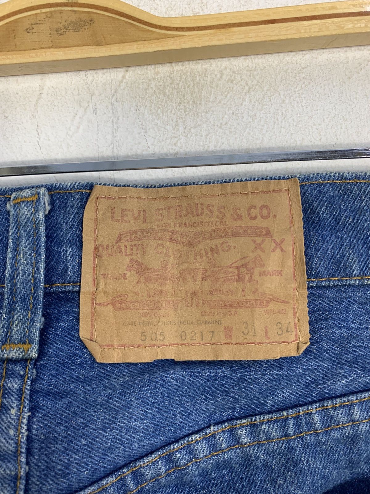 Levi's Levis Strauss Lot 505 Indigo Denim Jeans Straight Cut Size US 30 / EU 46 - 7 Thumbnail