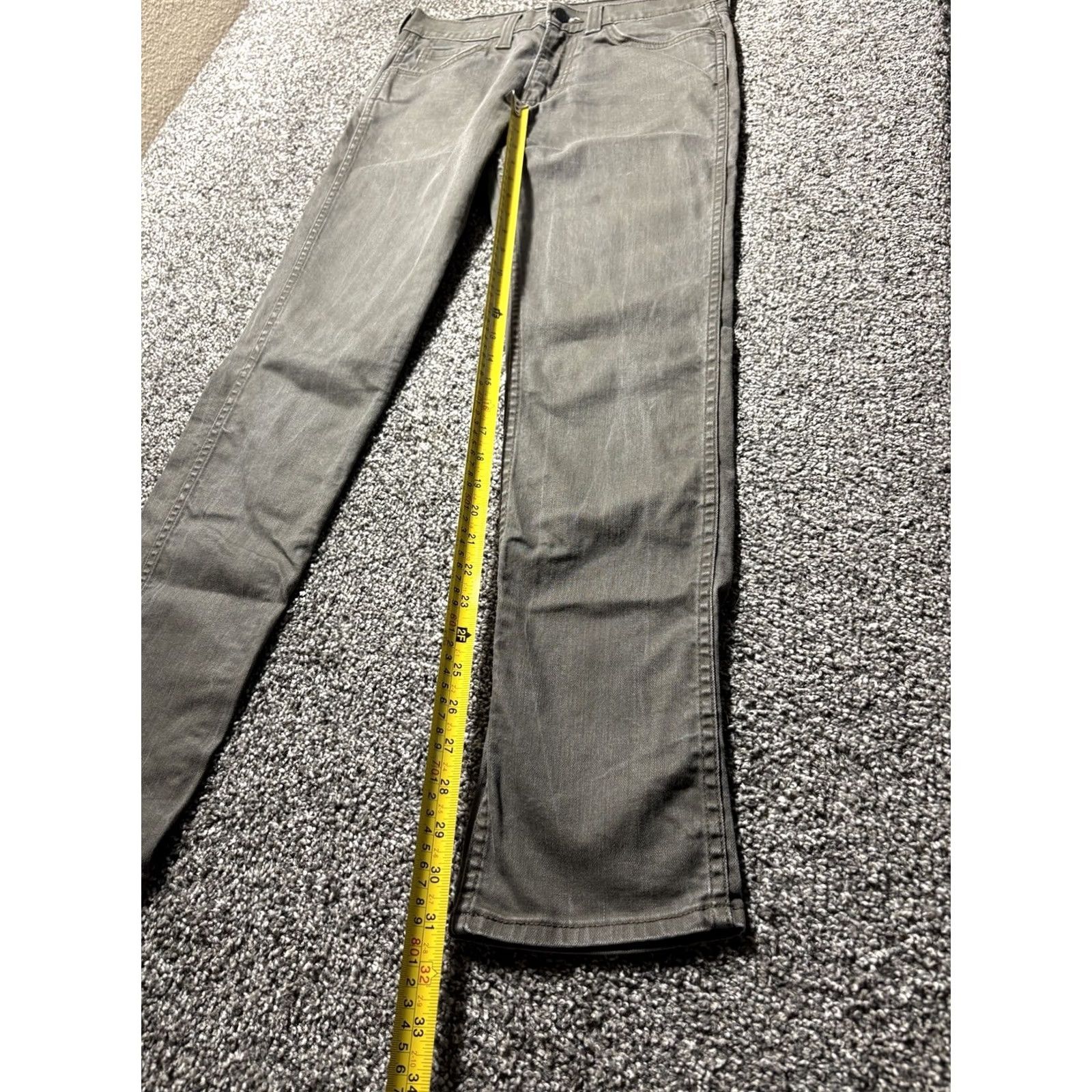 Levi's Levi's 511 Jeans Mens 30x31 Green Slim Straight Selvedge Denim Zip Fly Jeans Men Dark Green Slim Straight 511 (Regular) Size US 30 / EU 46 - 6 Thumbnail