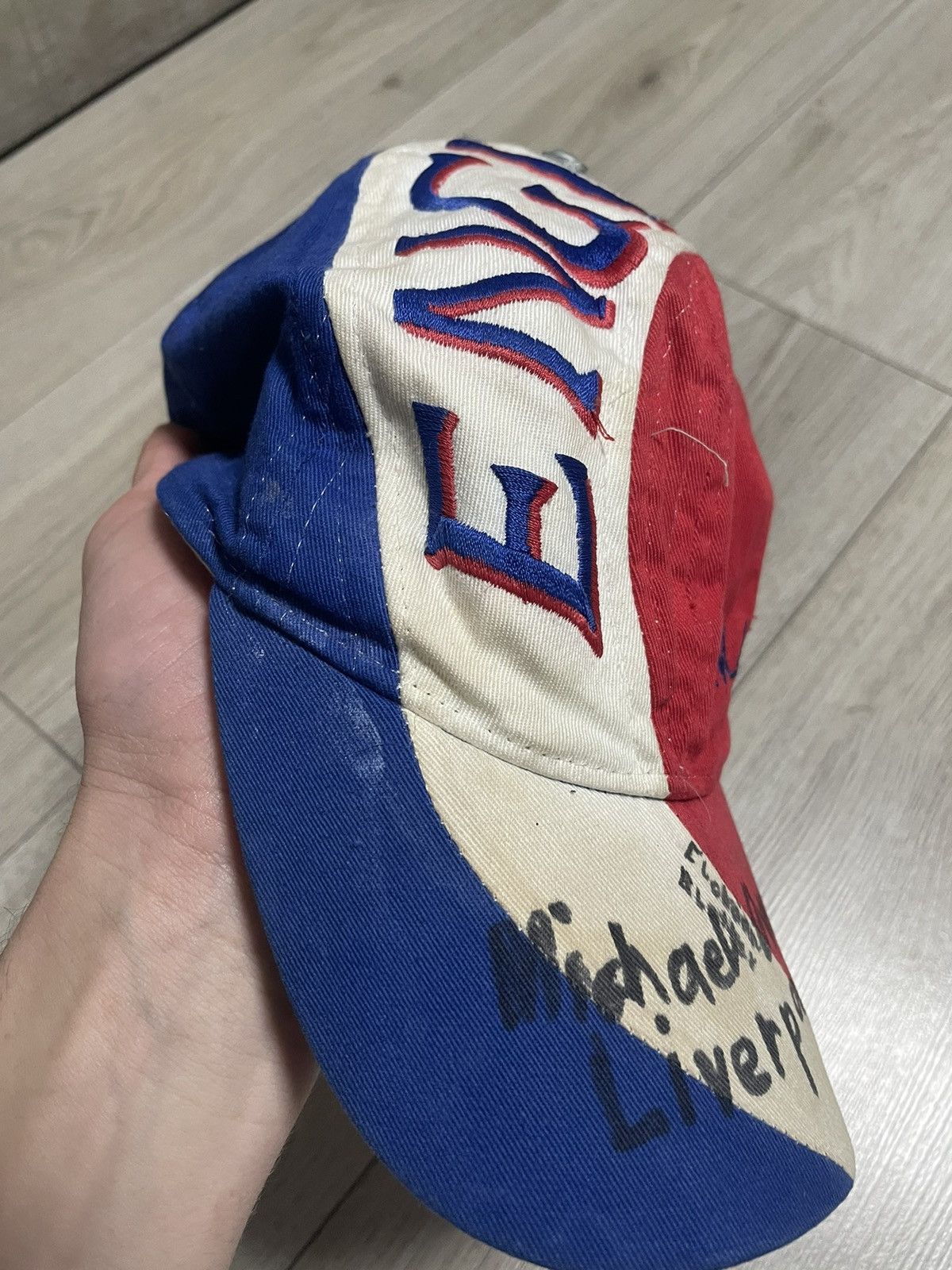 Vintage Vintage 90s England Michael Owen Liverpool AOP Cap Size ONE SIZE - 4 Thumbnail