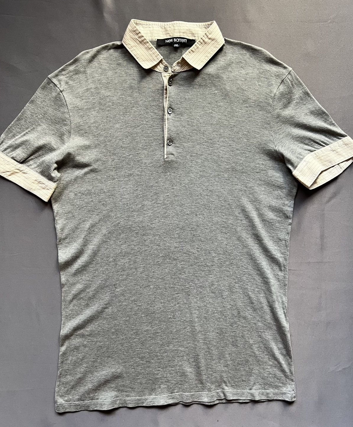 Neil Barrett Neil Barrett Gray Classic Polo Luxury Style T-Shirt Size US M / EU 48-50 / 2 - 1 Thumbnail