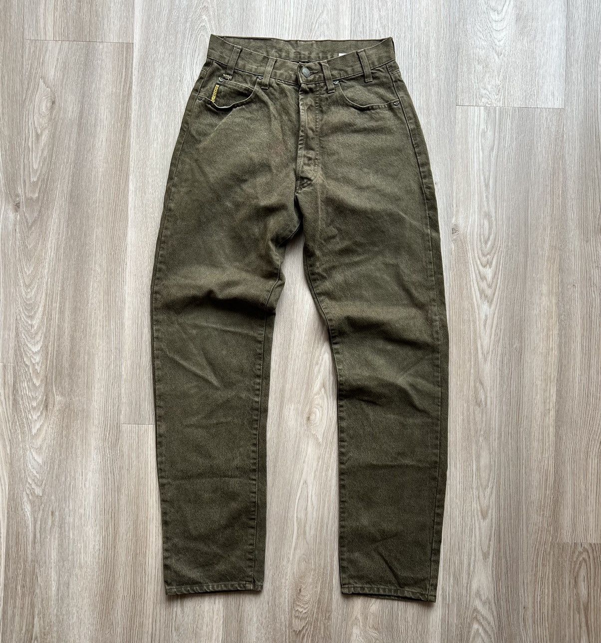 Armani × Vintage Vintage Armani Jeans Denim Dark Green Pants Size 29" - 1 Thumbnail