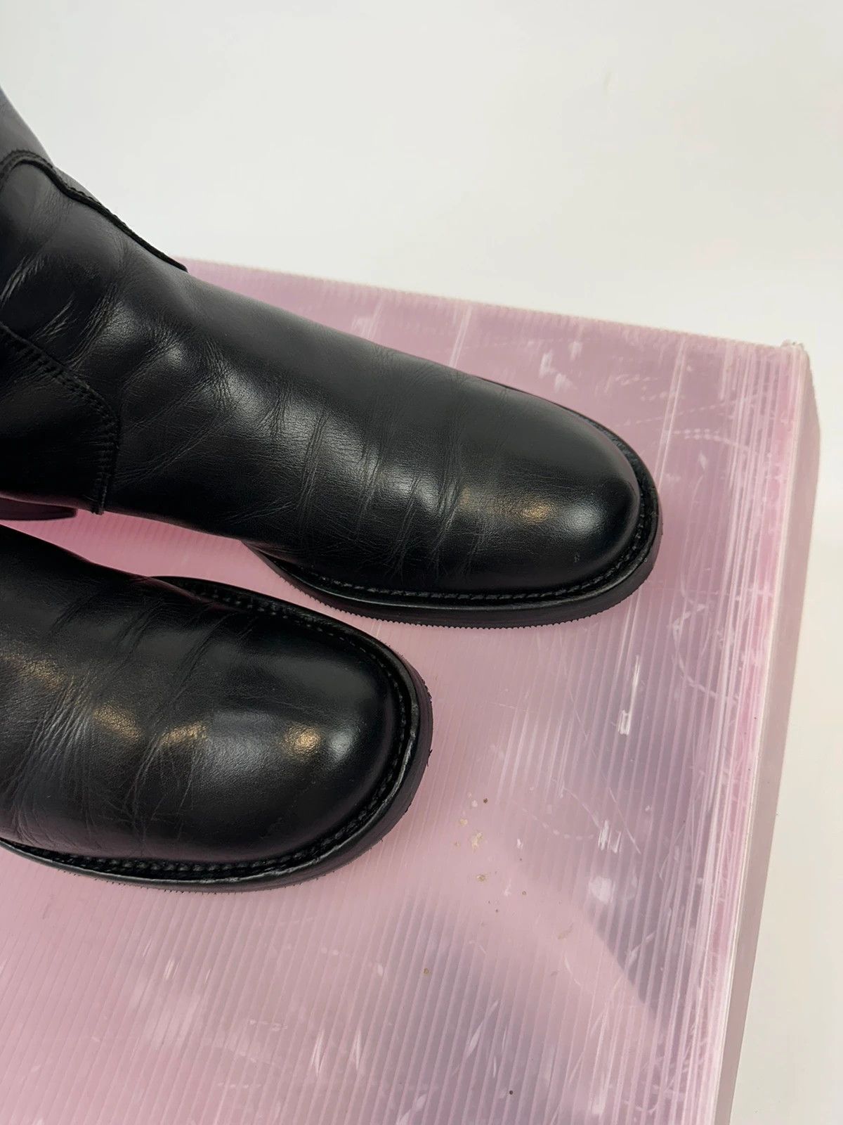 Miu Miu Miu Miu SS2001 Black Leather High Boots Size US 8 / EU 41 - 11 Thumbnail