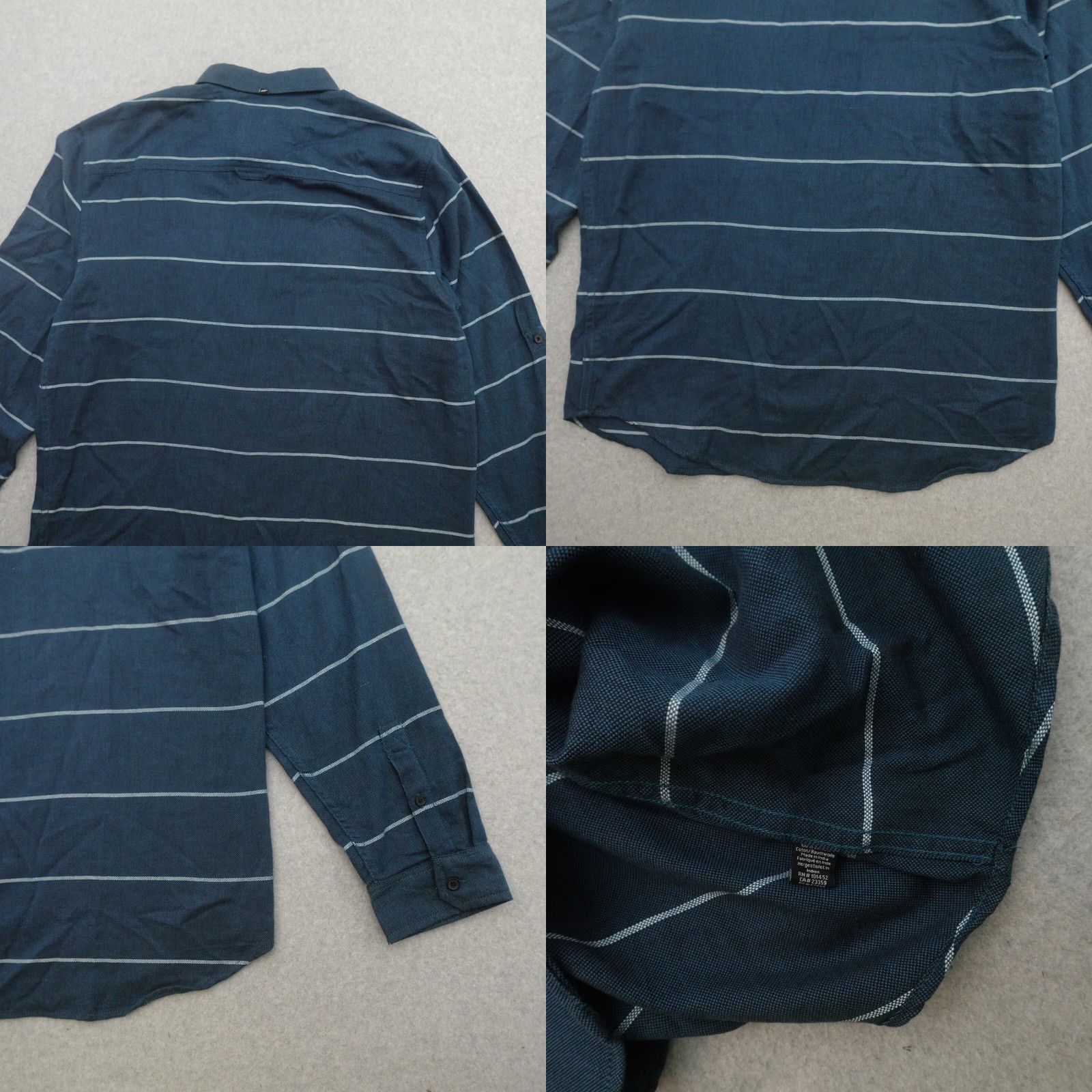 Alpinestars Mens Alpine Stars Long Sleeve Button Up Shirt SIZE XL Striped in Blue 23x31 Size US XL / EU 56 / 4 - 9 Thumbnail