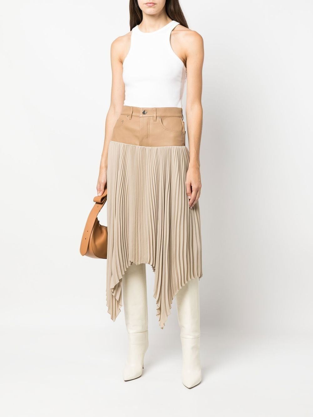 Amiri o1y0425 Maxi Skirt in Camel Size 27" / US 4 / IT 40 - 2 Thumbnail
