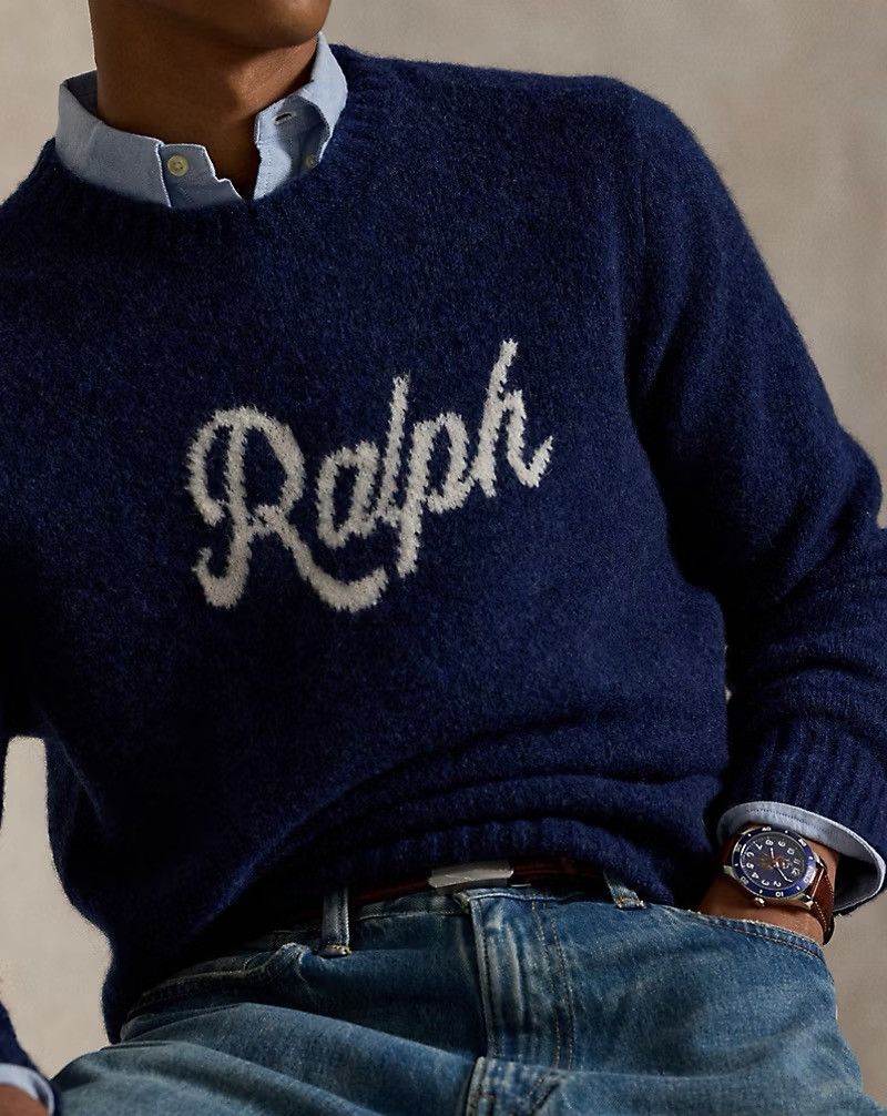 Polo Ralph Lauren Polo Ralph Lauren The Ralph Logo Sweater Navy XL Alpaca Wool Size US XL / EU 56 / 4 - 5 Thumbnail
