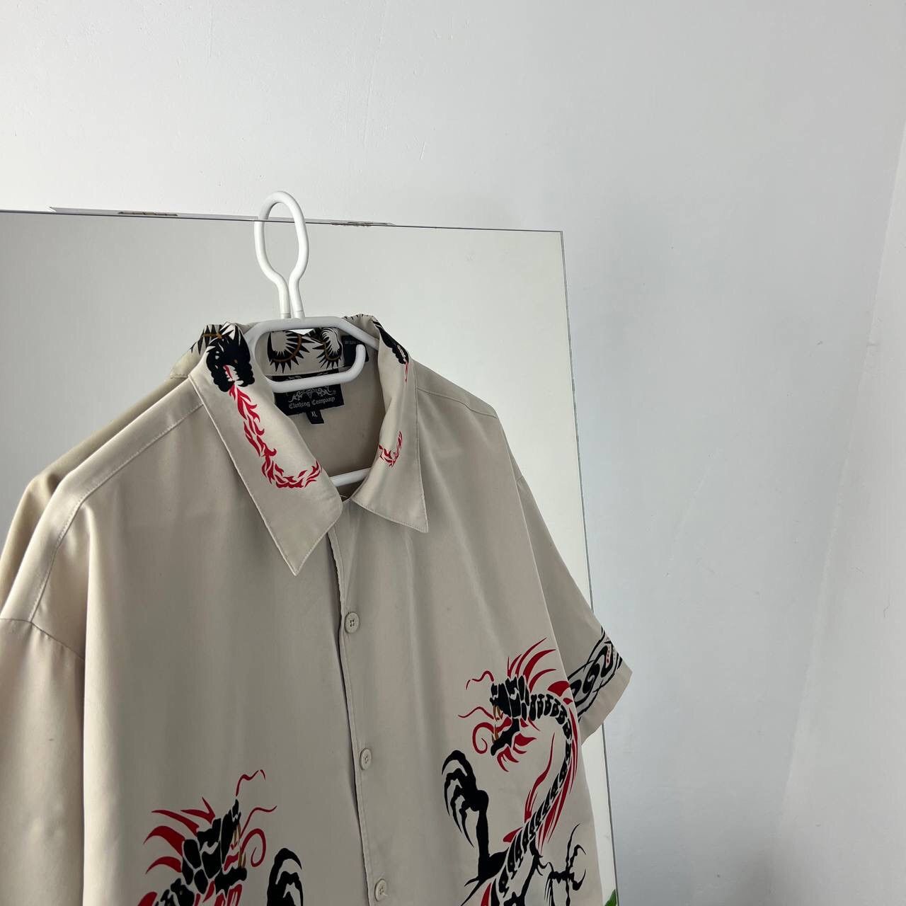 Vintage Dragon Vintage Shorts Sleeve Shirt Big Print Y2k Style Size US XL / EU 56 / 4 - 2 Thumbnail